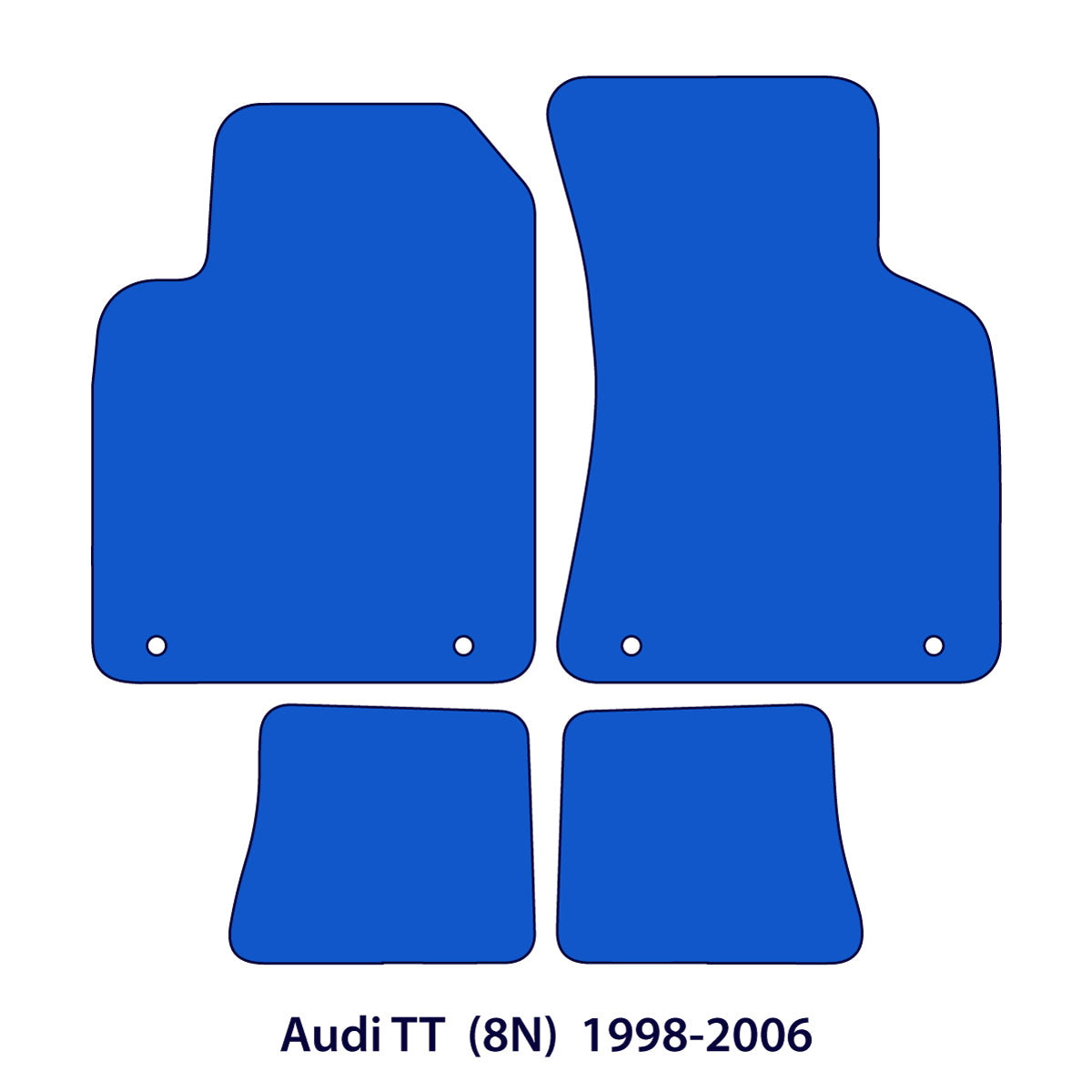 Audi TT Velour Floor Mats 1998-2006 – 8N – Black