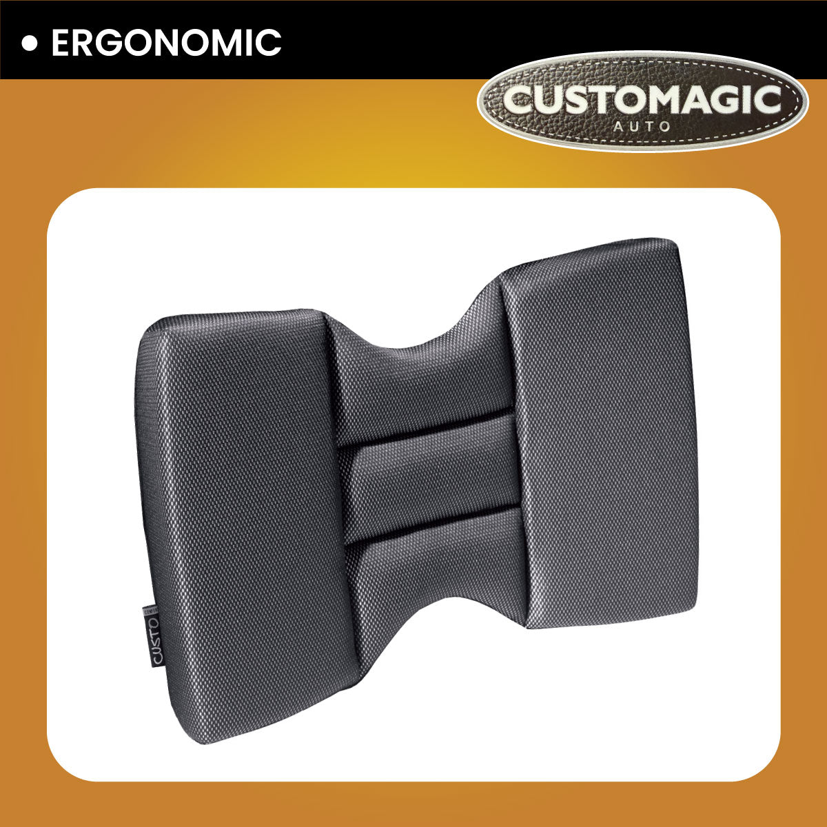 Customagic Adjustable Backrest Pad | Ergonomic | Optimal Back Support