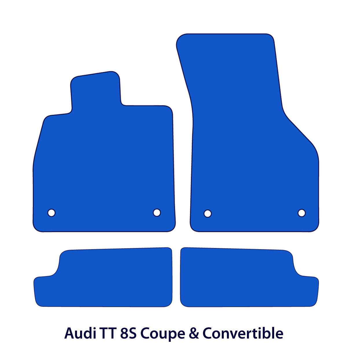 Audi TT / TTS / TT RS Velour Floor Mats 2016-2024 – 8S – Black