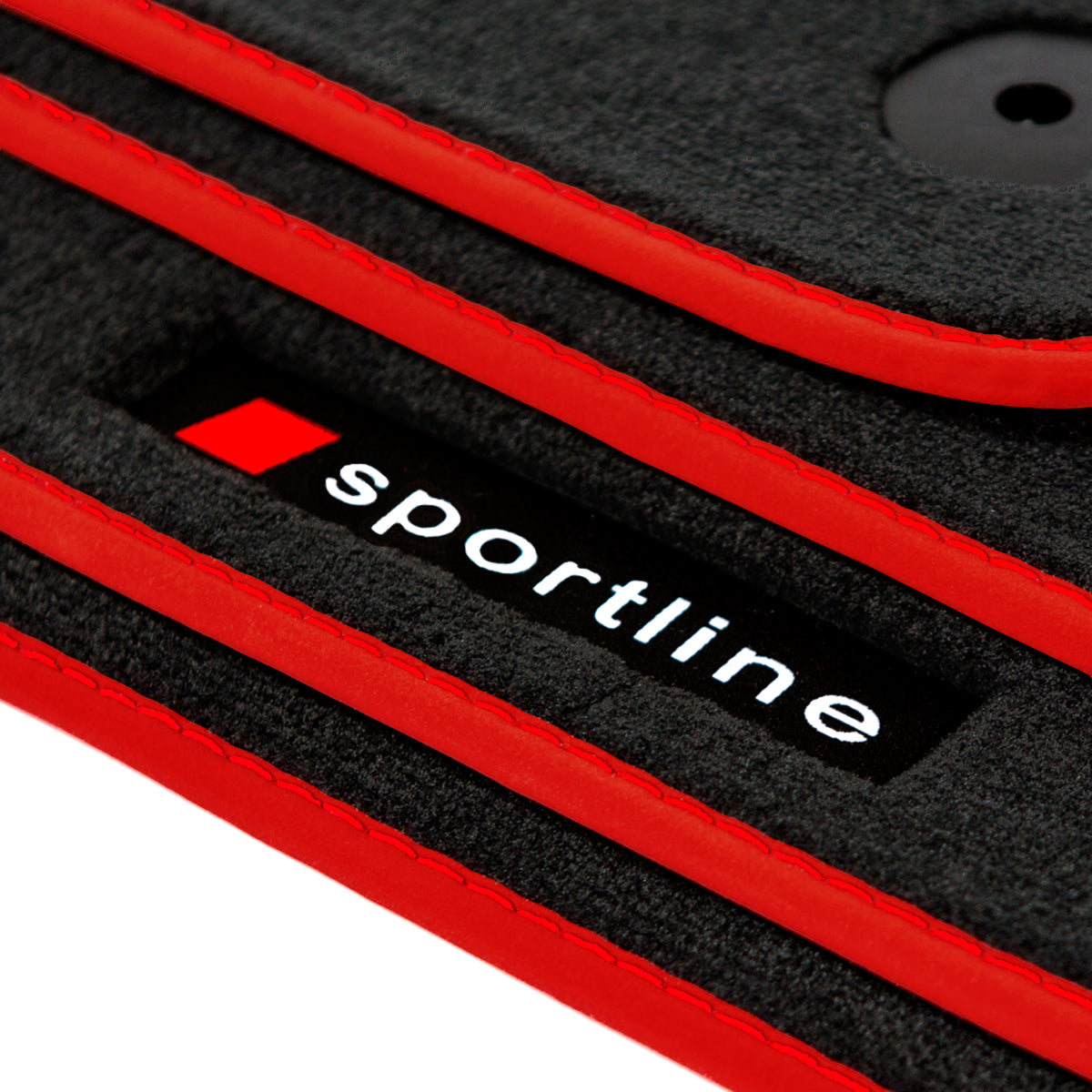 Audi TT / TTS / TT RS Velour Floor Mats 2016-2024 – 8S – Red Sportline
