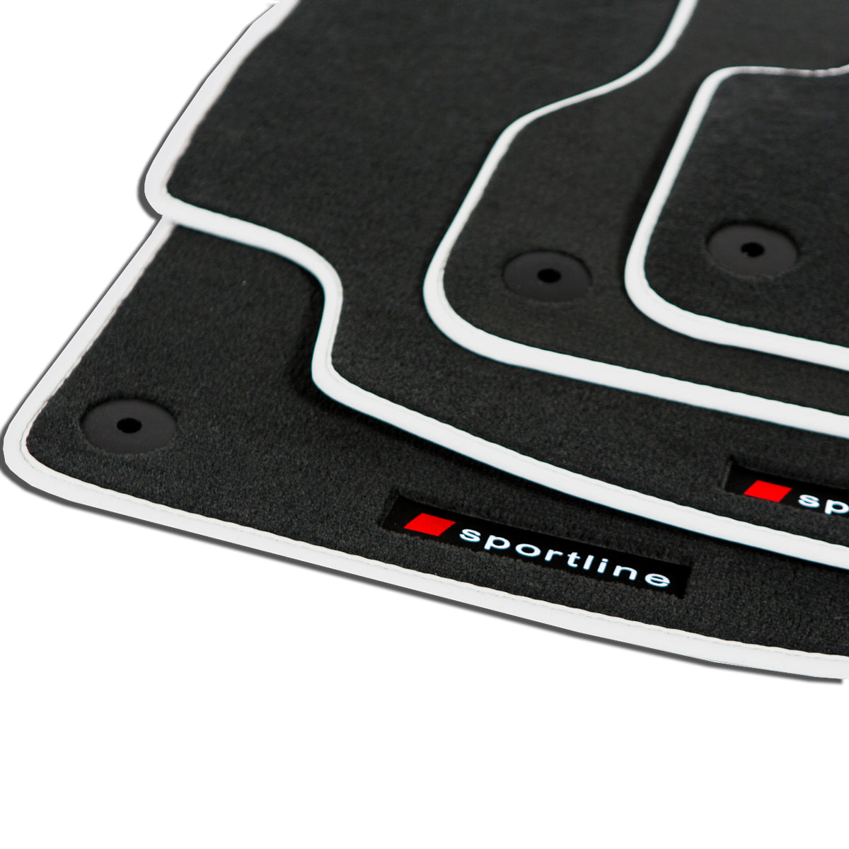Audi TT / TTS / TT RS Velour Floor Mats 2016-2024 – 8S – Silver Sportline