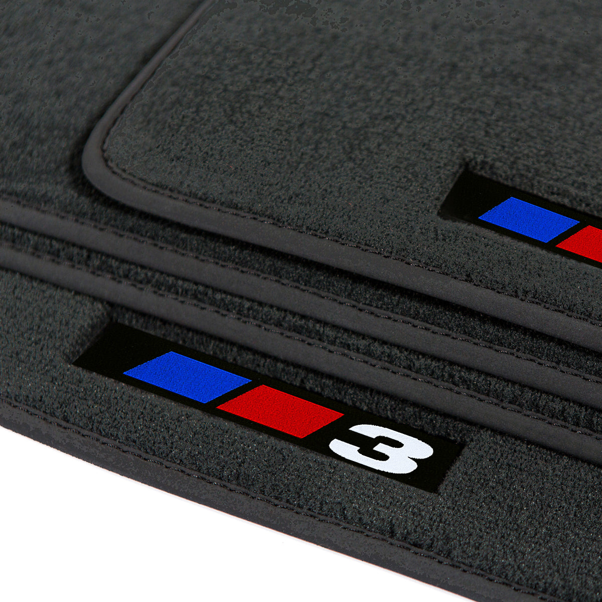 BMW 3-Series Velour Floor Mats 1977-1983 – E21 – Black 3 Logo