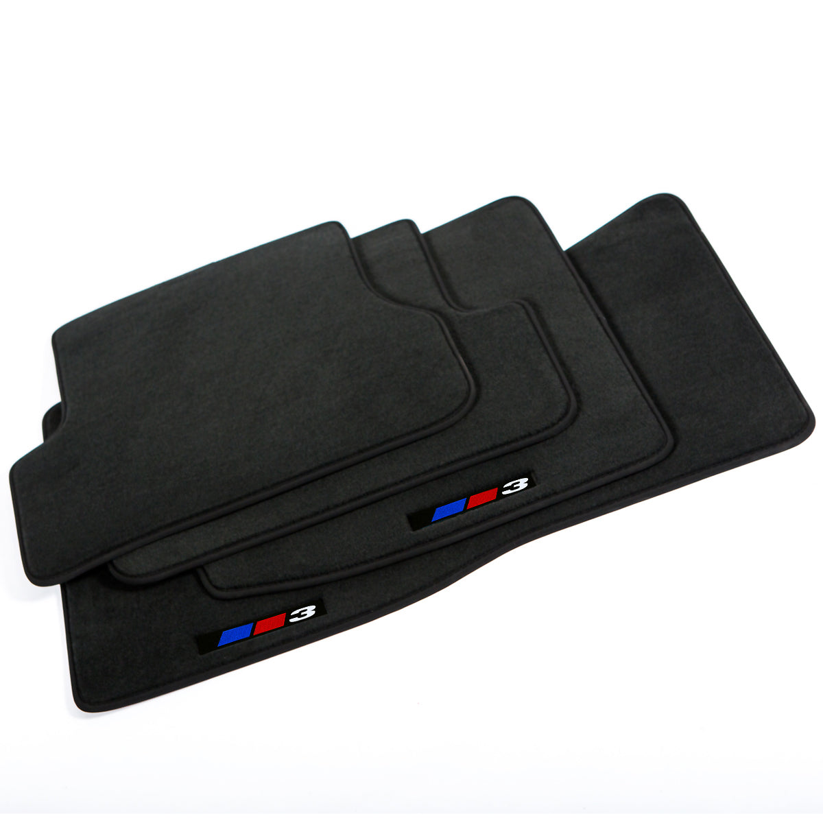 BMW 3-Series Velour Floor Mats 1977-1983 – E21 – Black 3 Logo
