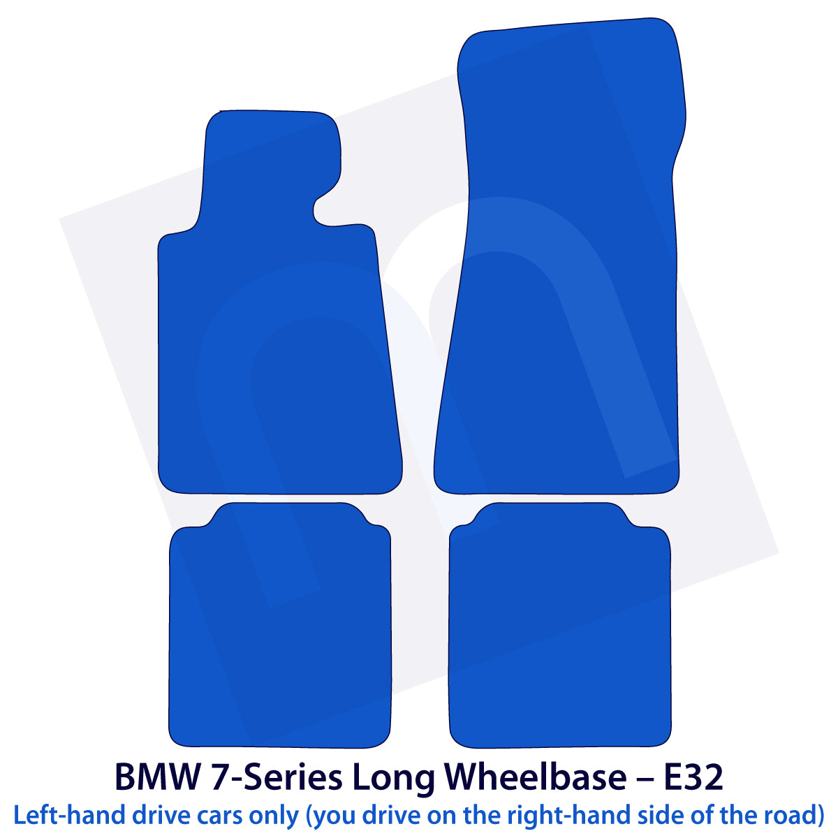 BMW 7-Series Velour Floor Mats 1986-1995 – Long Wheelbase E32 – Beige
