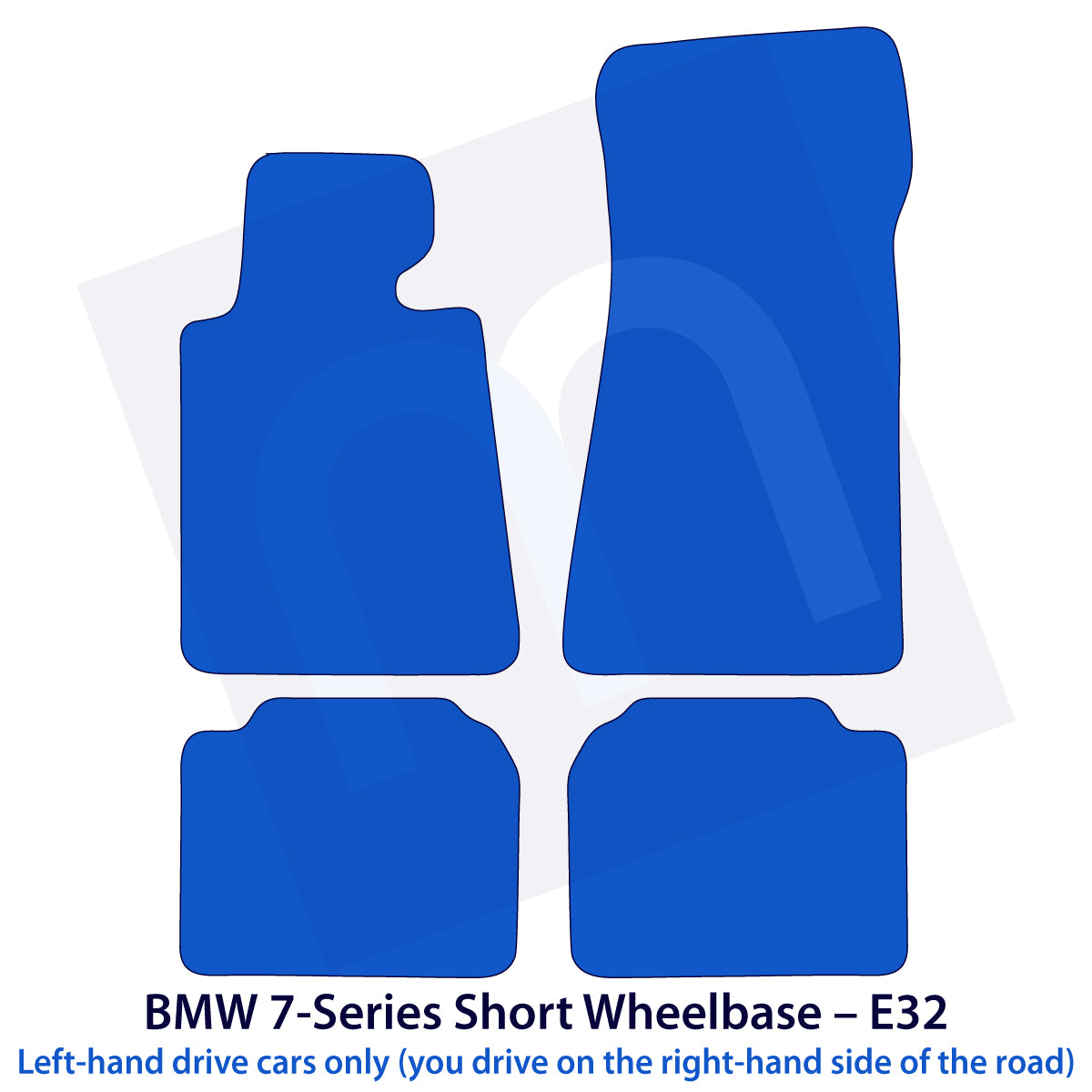BMW 7-Series Velour Floor Mats 1986-1995 – Short Wheelbase E32 – Beige