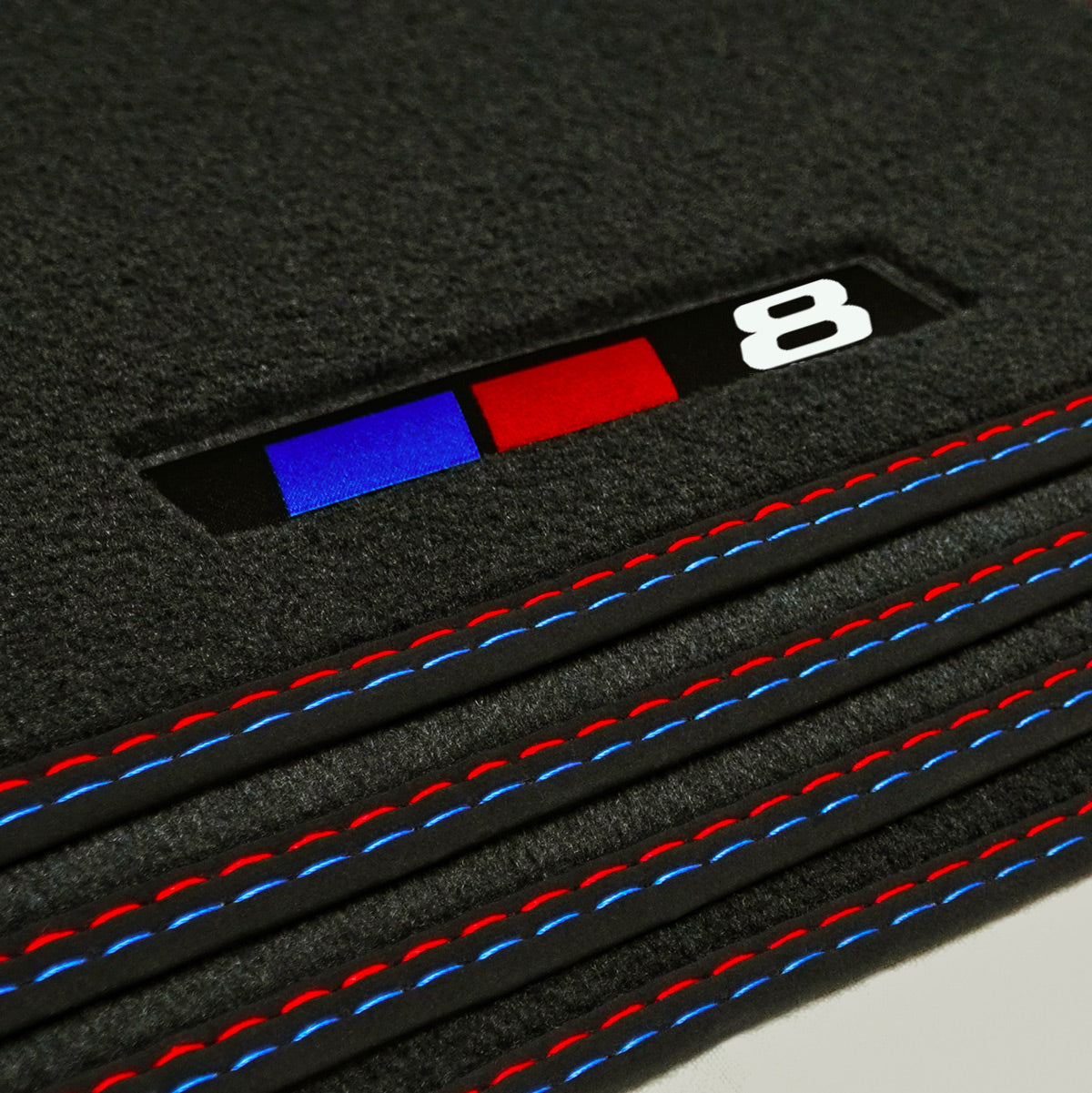 BMW 8-Series Coupé &amp; Convertible Velour Floor Mats 2019-2026 – G14, G15 – 8 Logo
