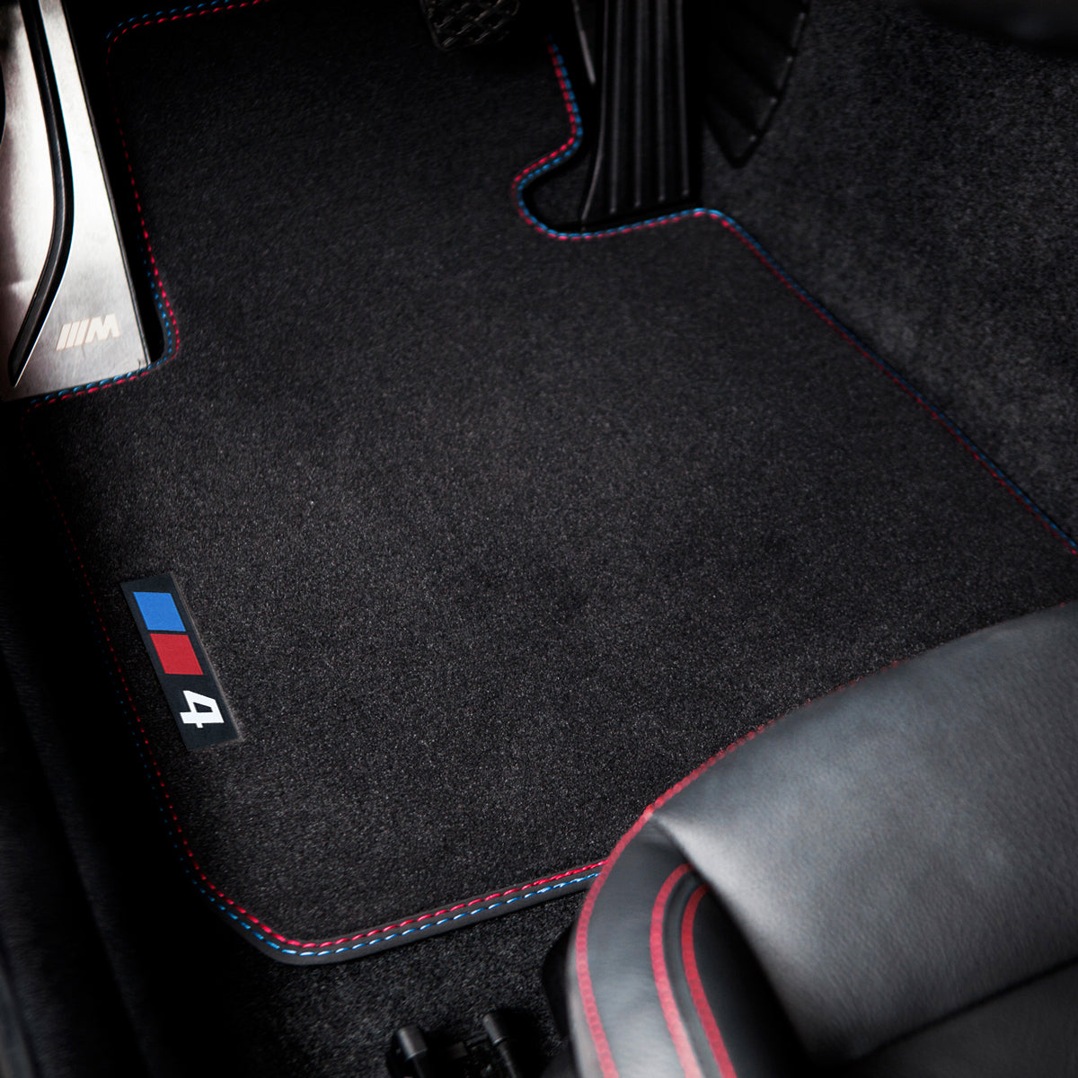BMW i4 Gran Coupe Velour Floor Mats – G26 – 4 Logo