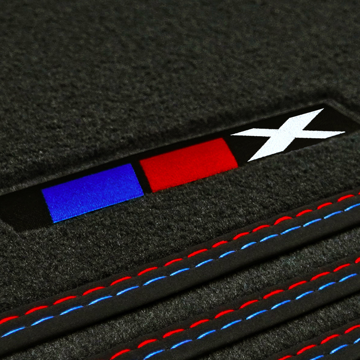 BMW X5 2007-2013 &amp; X6 2008-2014 Velour Floor Mats – E70 &amp; E71 – X Logo