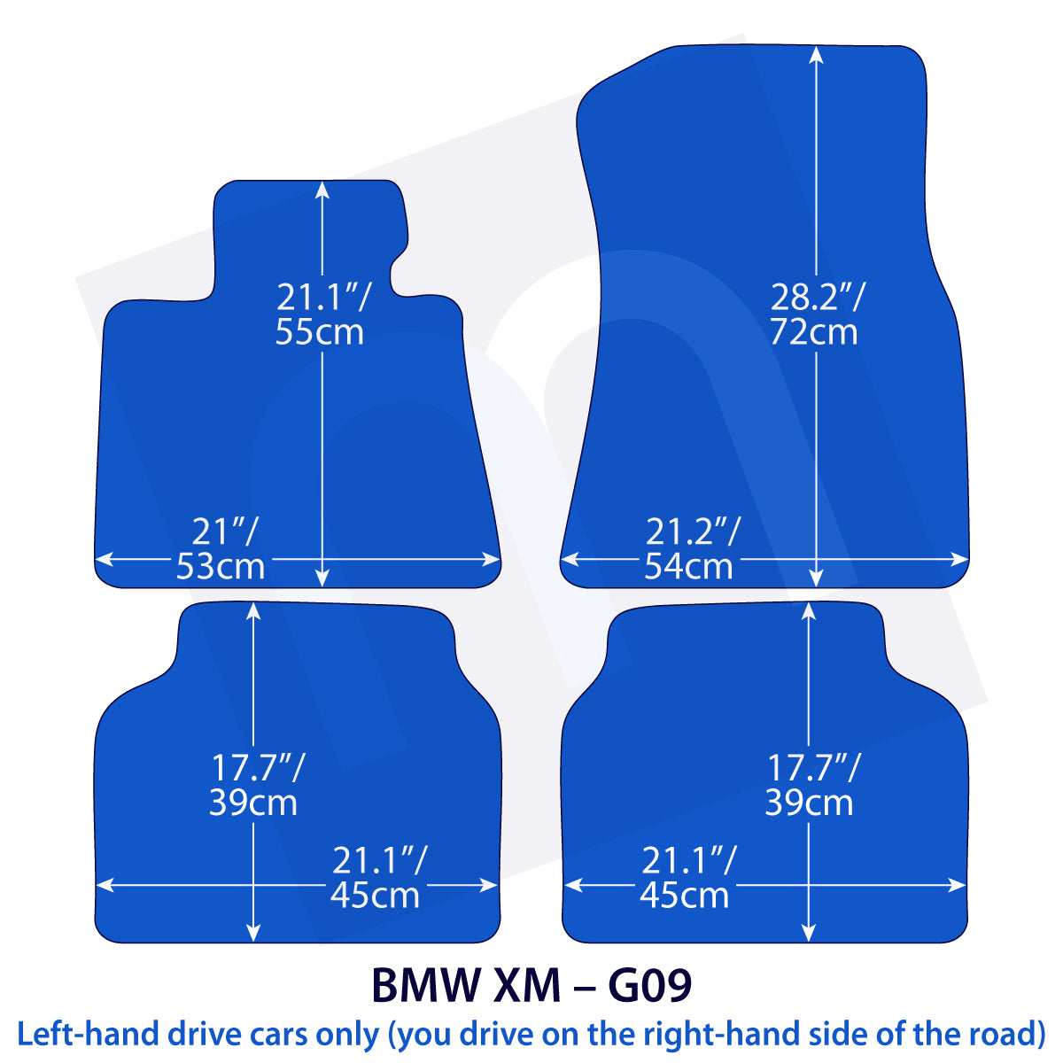 BMW XM Velour Floor Mats – G09 – Beige