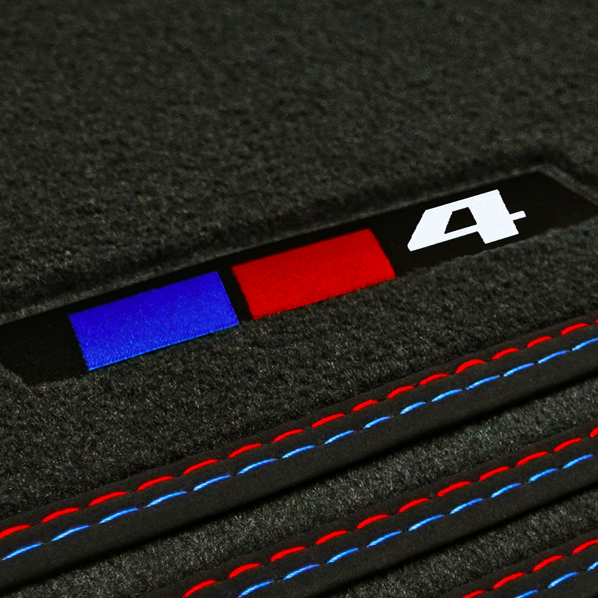 BMW i4 Gran Coupe Velour Floor Mats – G26 – 4 Logo