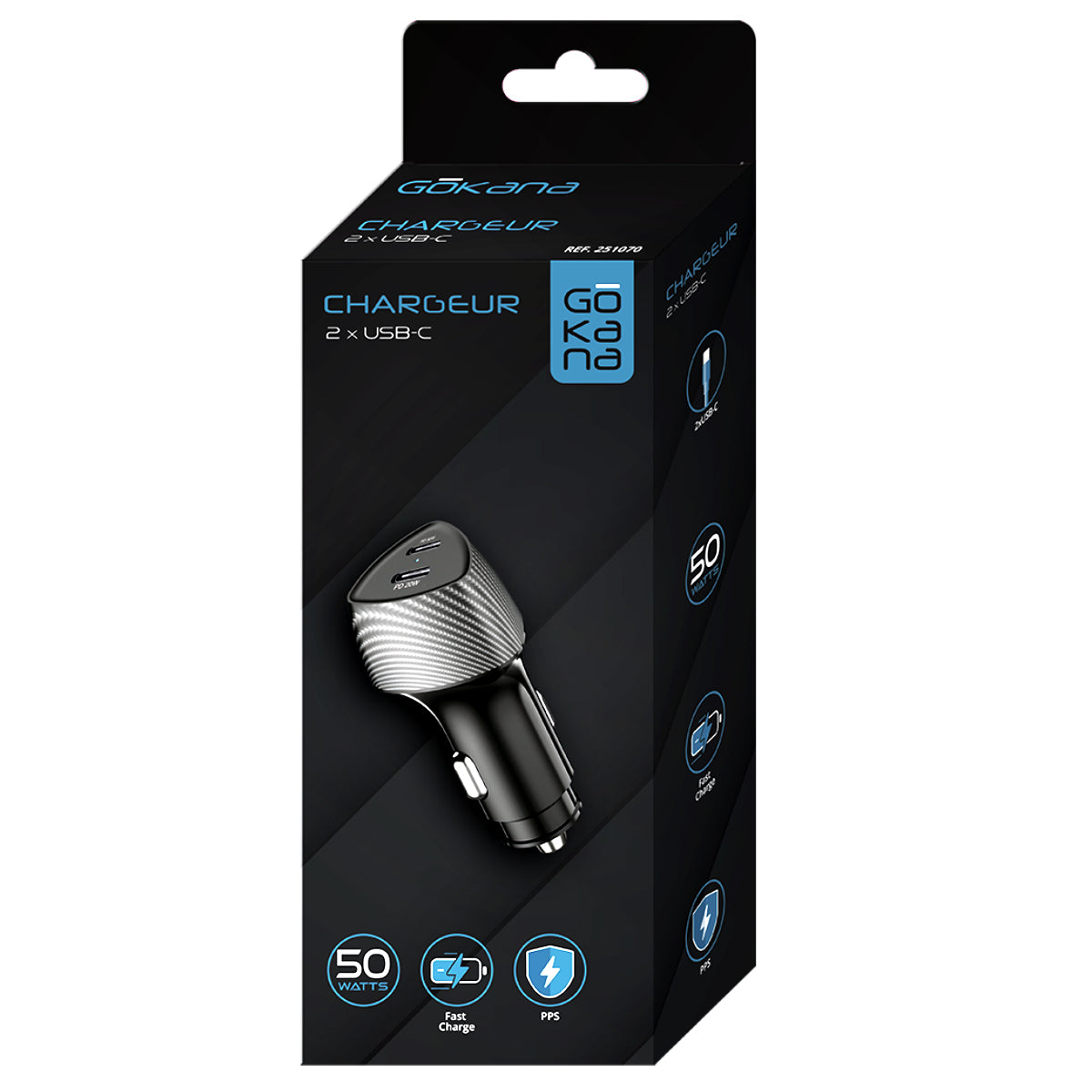 Gokana Car Charger | 2 x USB-C | Fast Charging