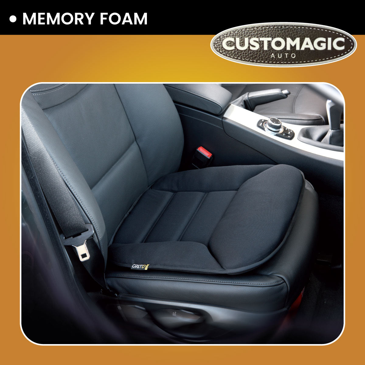 Customagic Car Seat Cushion | Ergonomic | Memory Foam