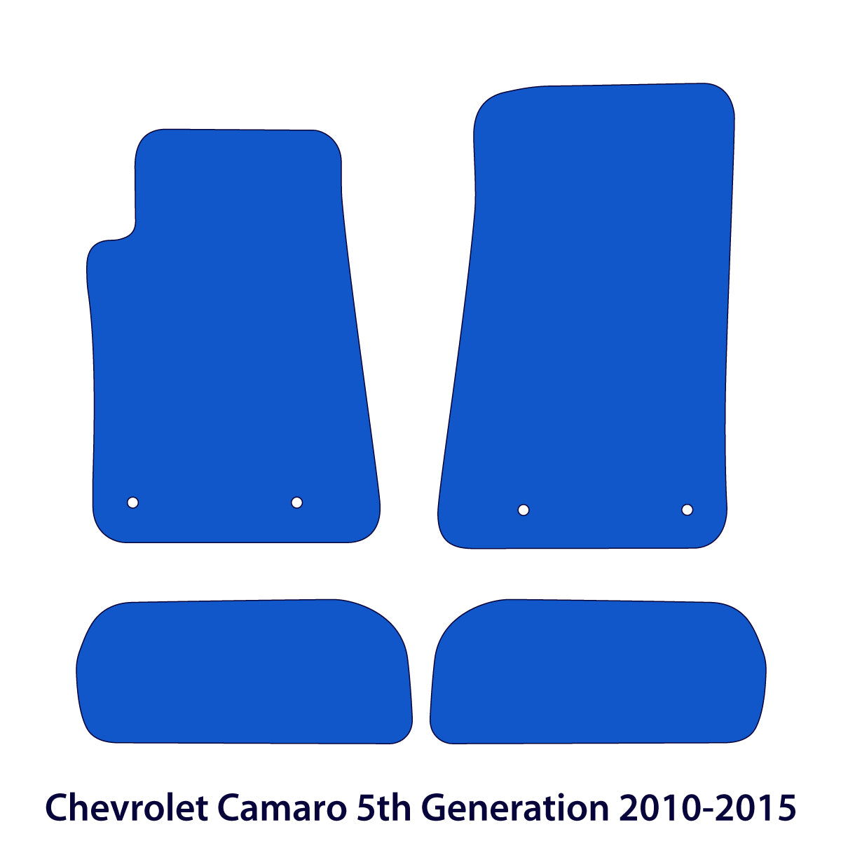Chevrolet Camaro Velour Floor Mats 2010-2015 – Black