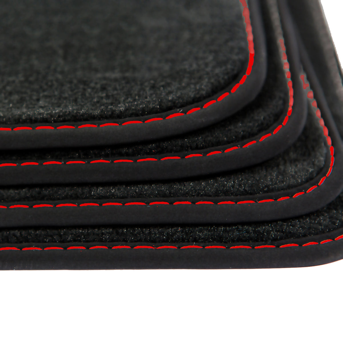 Chevrolet Corvette Velour Floor Mats 2015-2019 – C7 – Red Stitching