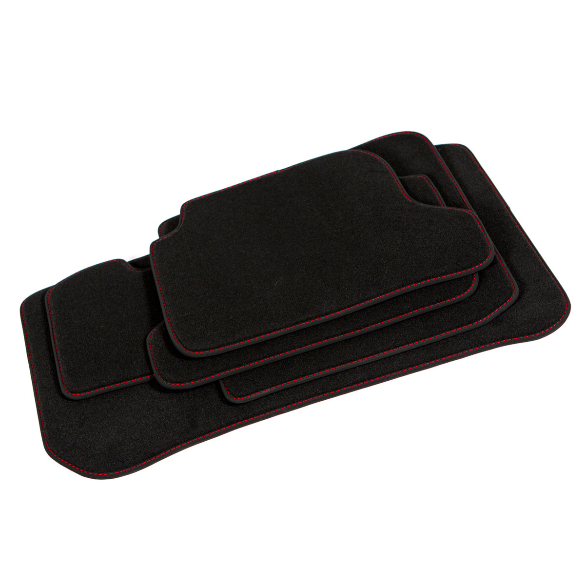 Chevrolet Corvette Velour Floor Mats 2015-2019 – C7 – Red Stitching