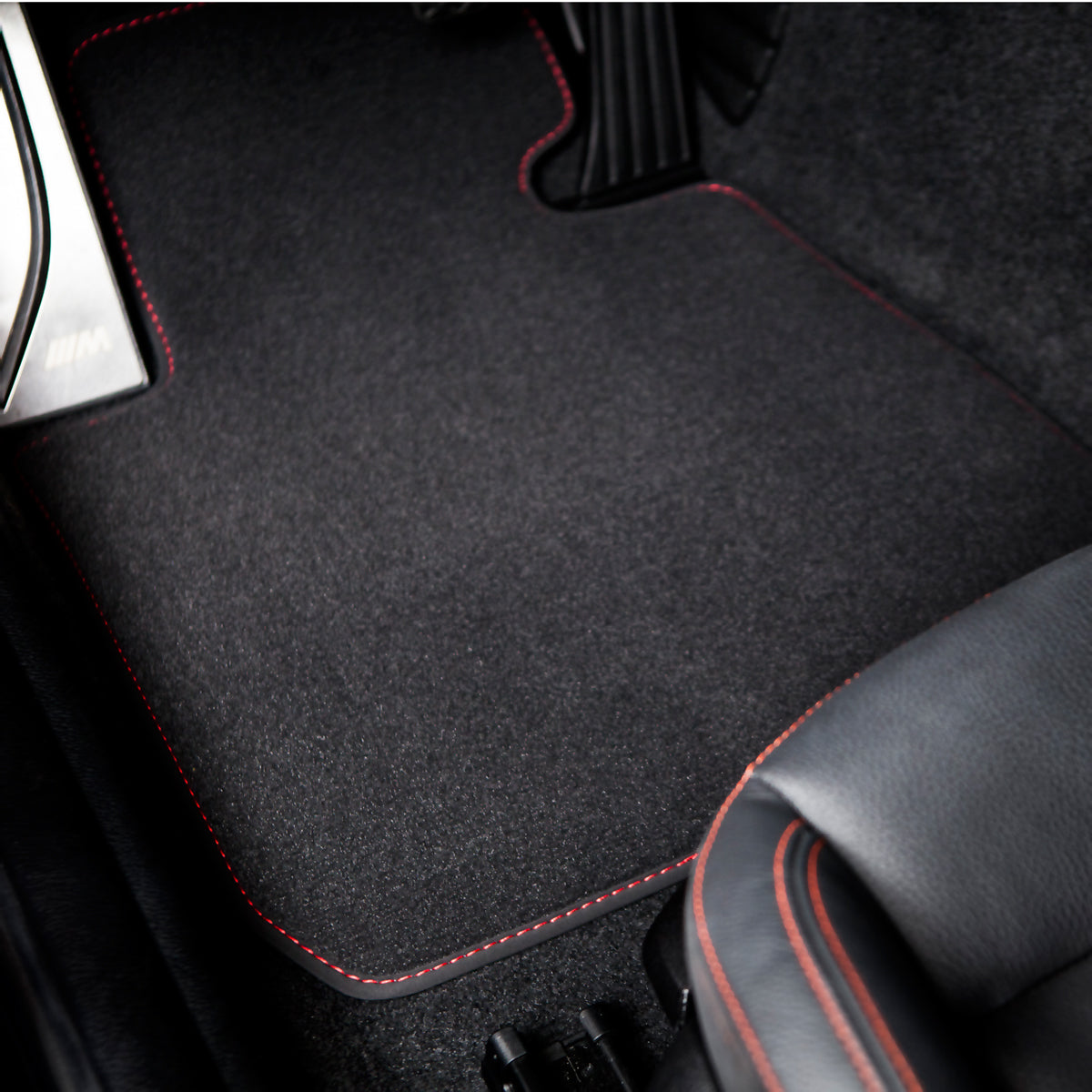 Chevrolet Corvette Velour Floor Mats 2015-2019 – C7 – Red Stitching