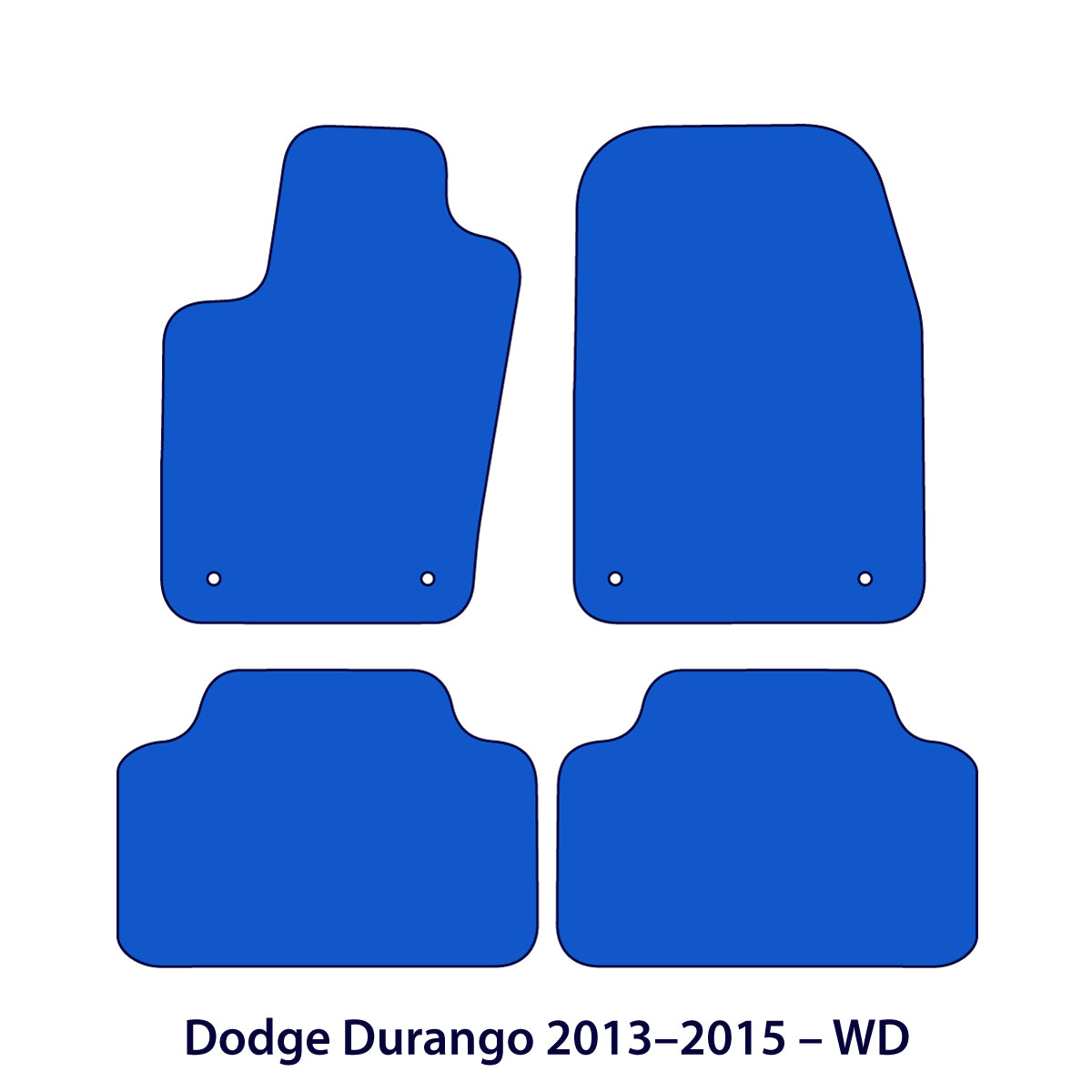 Dodge Durango Velour Floor Mats 2013-2015 – WD – Black