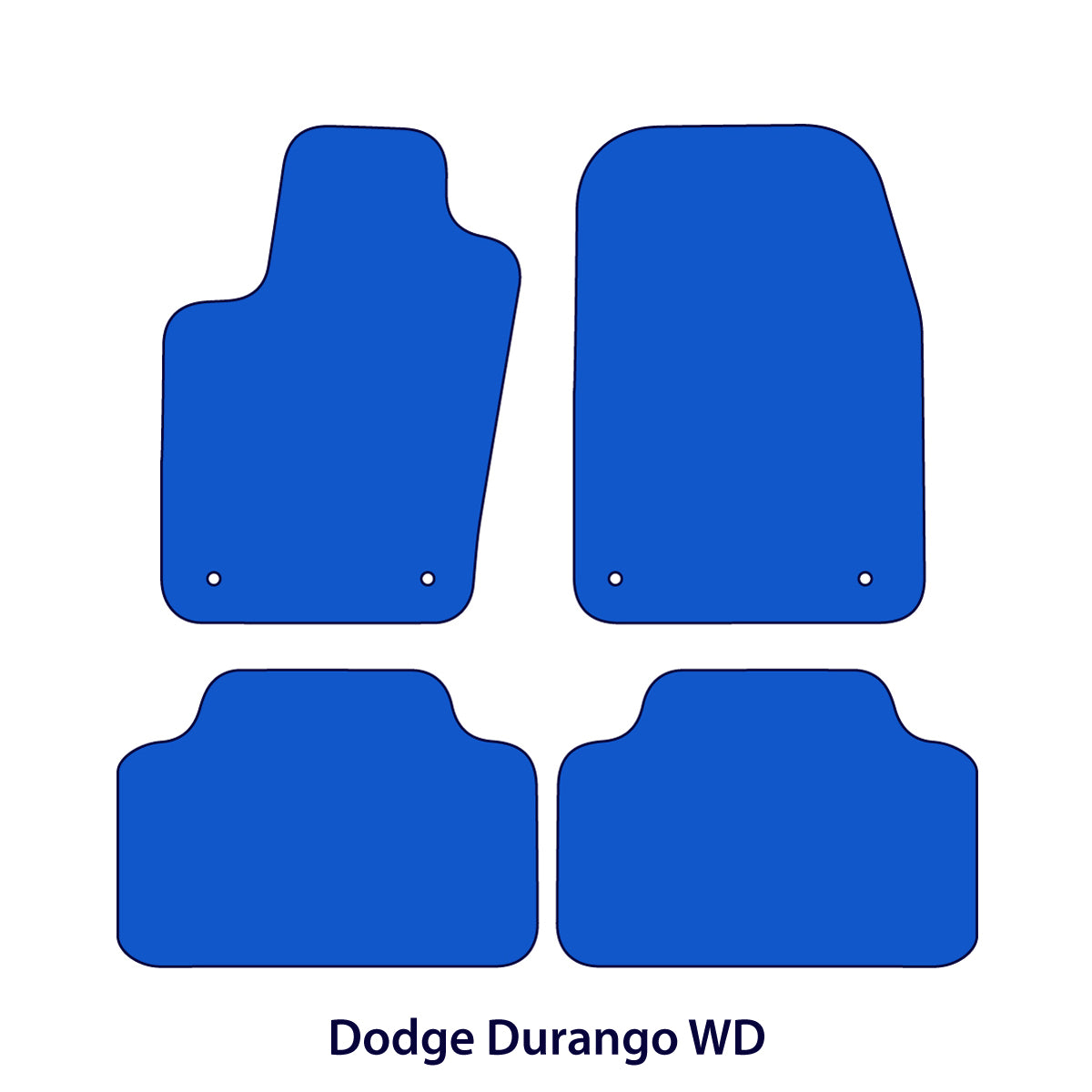 Dodge Durango Velour Floor Mats 2016–2025 – WD – Black