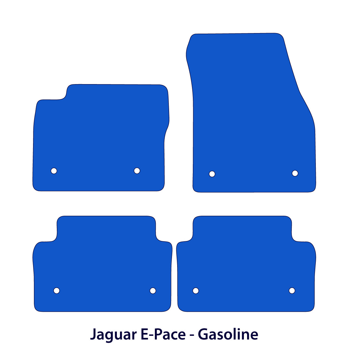 Jaguar E-Pace Velour Floor Mats – Gasoline – Black