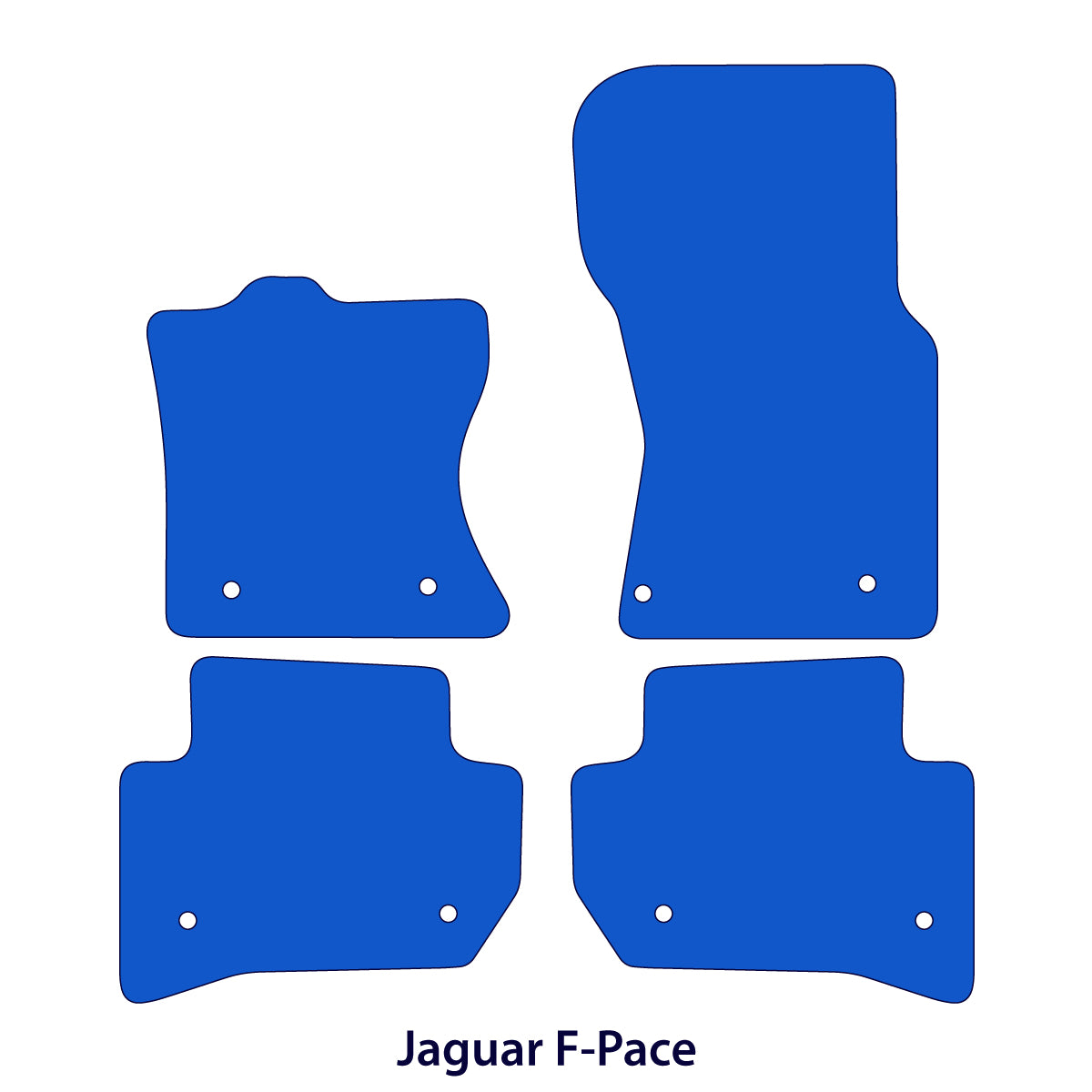 Jaguar F-Pace Velour Floor Mats 2016-2026 – Black