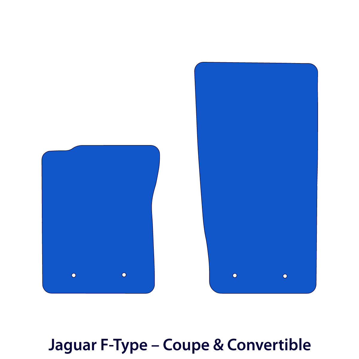 Jaguar F-Type Velour Floor Mats 2014-2024 – Coupe &amp; Convertible – Black