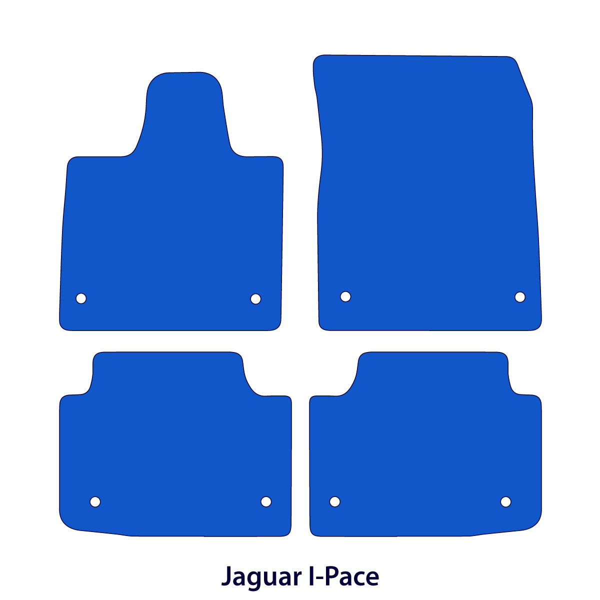 Jaguar I-Pace Velour Floor Mats – Black