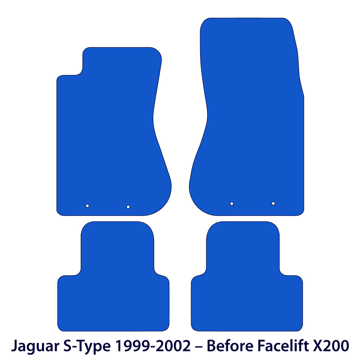 Jaguar S-Type Velour Floor Mats 1999-2002 – Before Facelift – X200 – Black