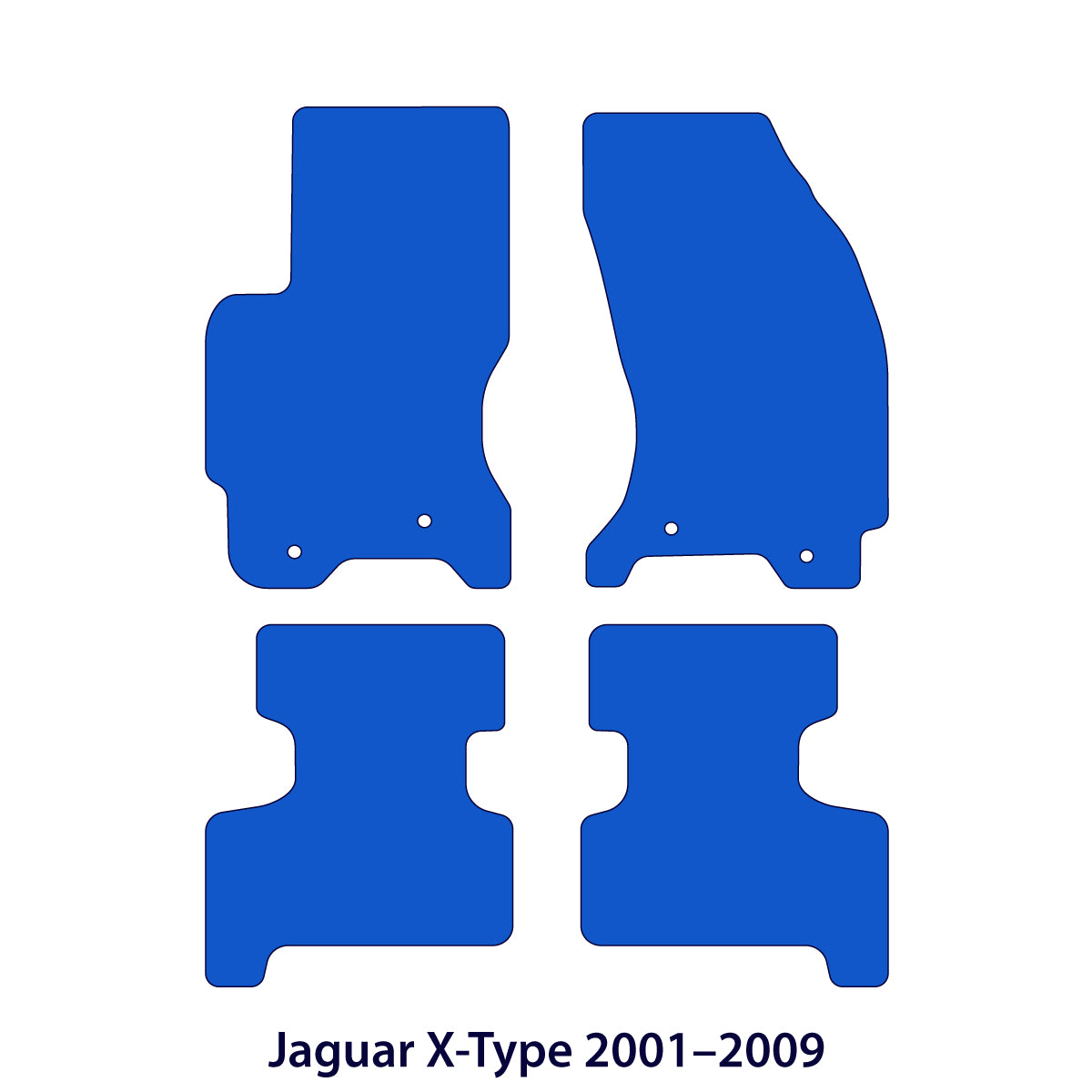 Jaguar X-Type Velour Floor Mats 2001-2009 – Black