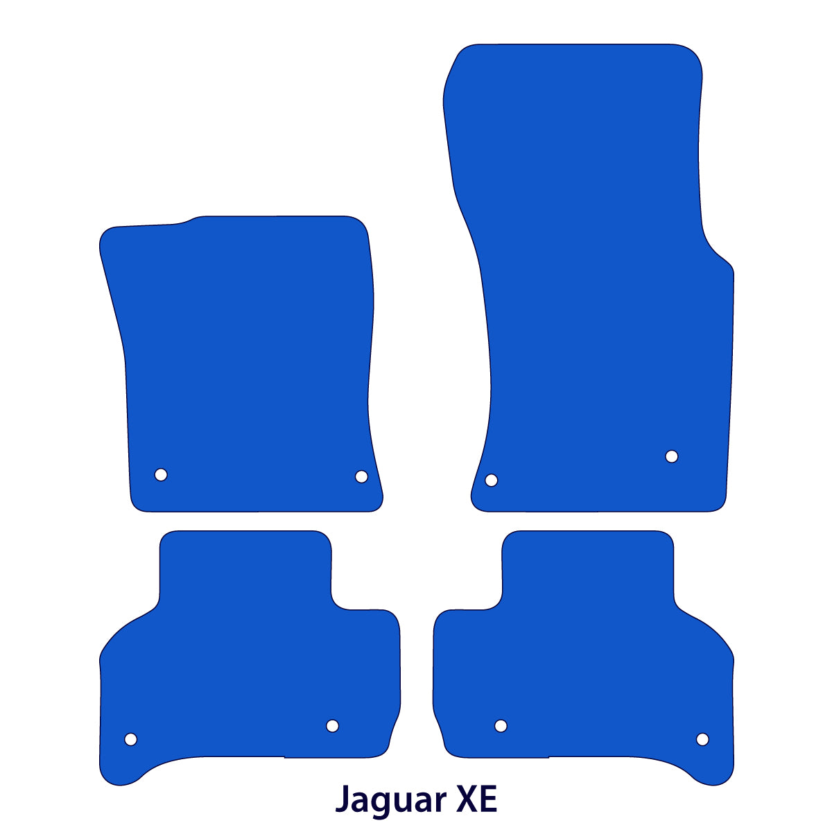 Jaguar XE Velour Floor Mats 2015-2024 – Black