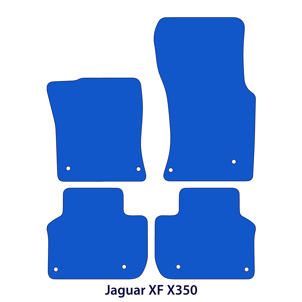 Jaguar XF Velour Floor Mats 2016-2024 – Sedan Wagon X350 – Black