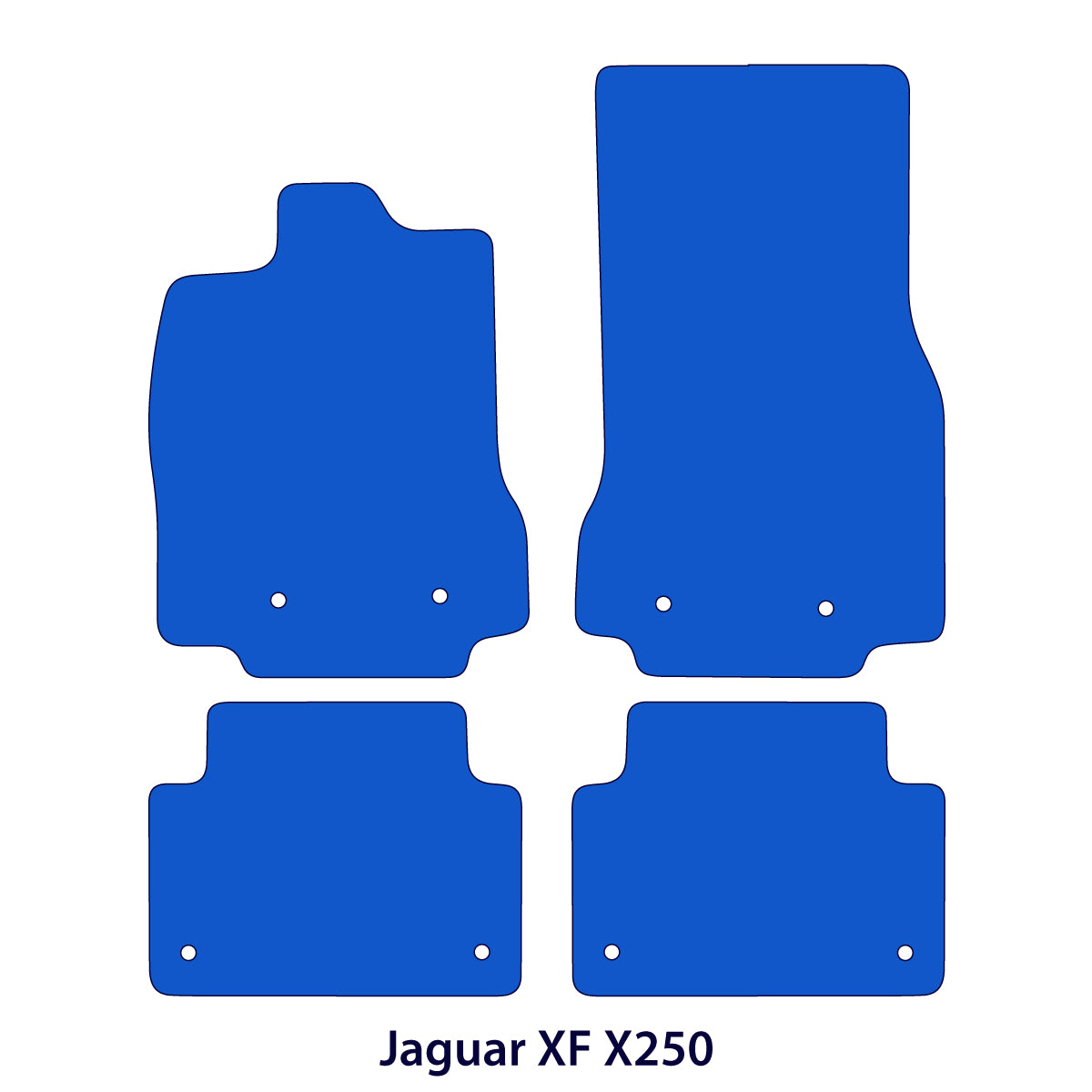 Jaguar XF Velour Floor Mats 2008-2015 – Sedan Wagon X250 – Black