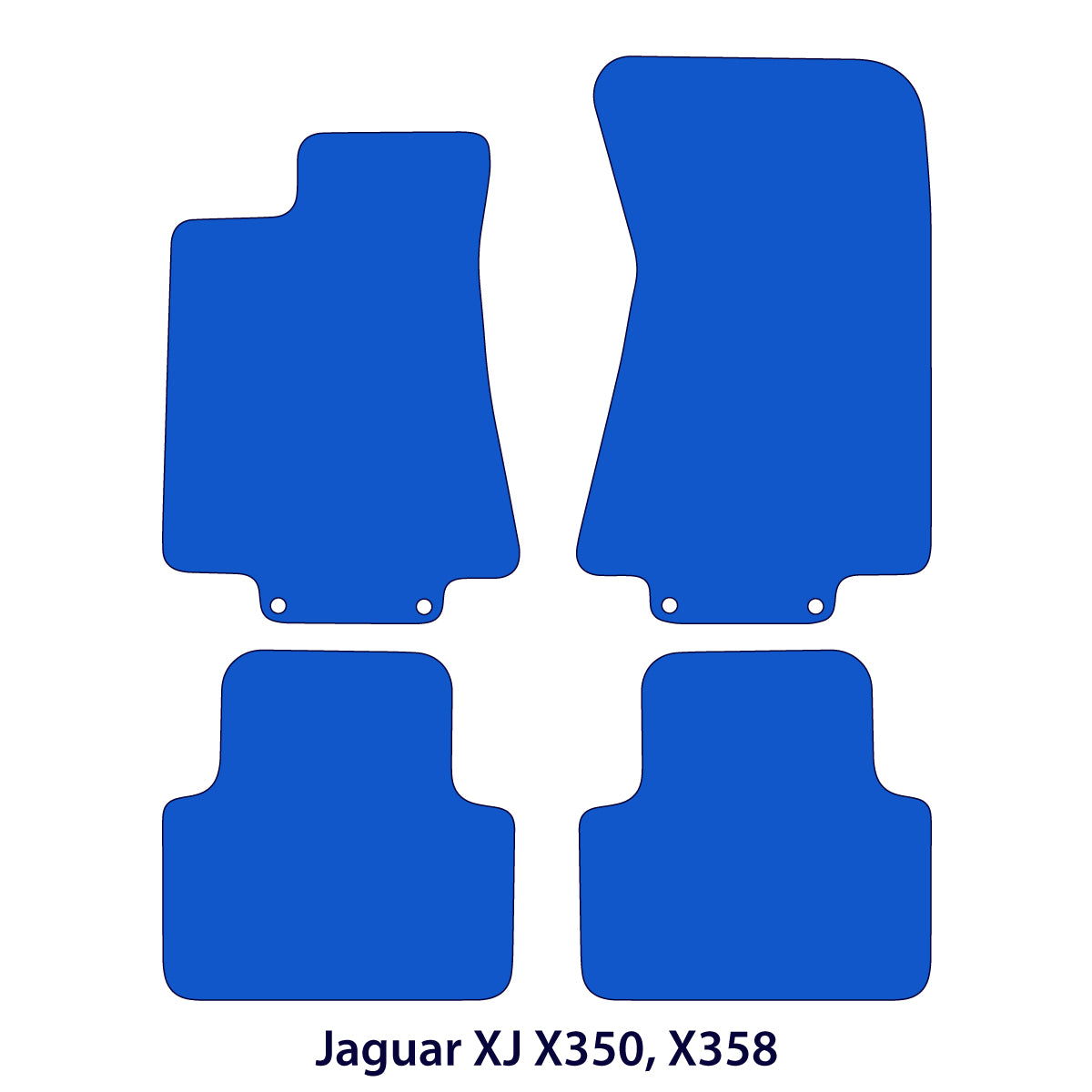 Jaguar XJ Velour Floor Mats 2004-2009 – X350 X358 – Black