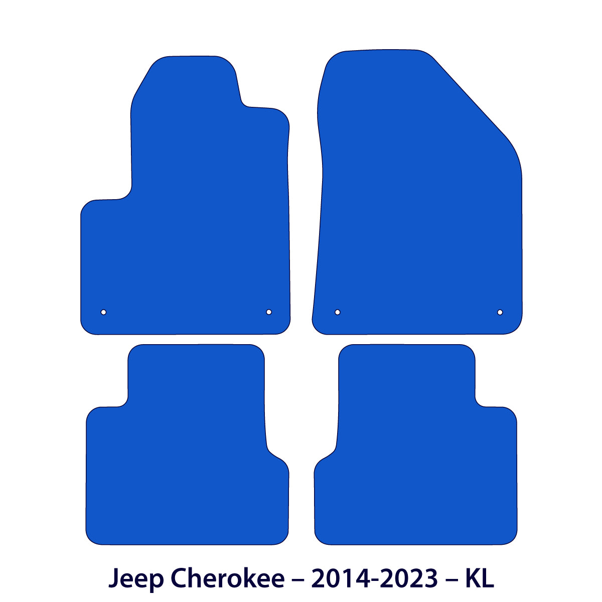 Jeep Cherokee Velour Floor Mats 2014-2023 – KL – Black