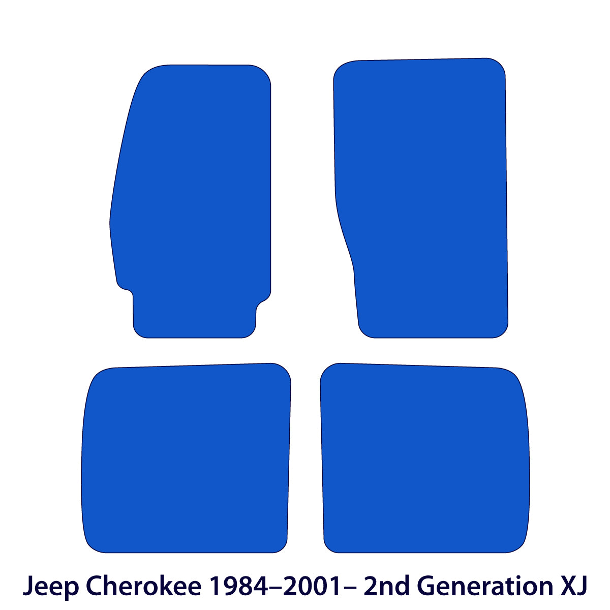Jeep Cherokee Velour Floor Mats – 1984-2001 – XJ – Black