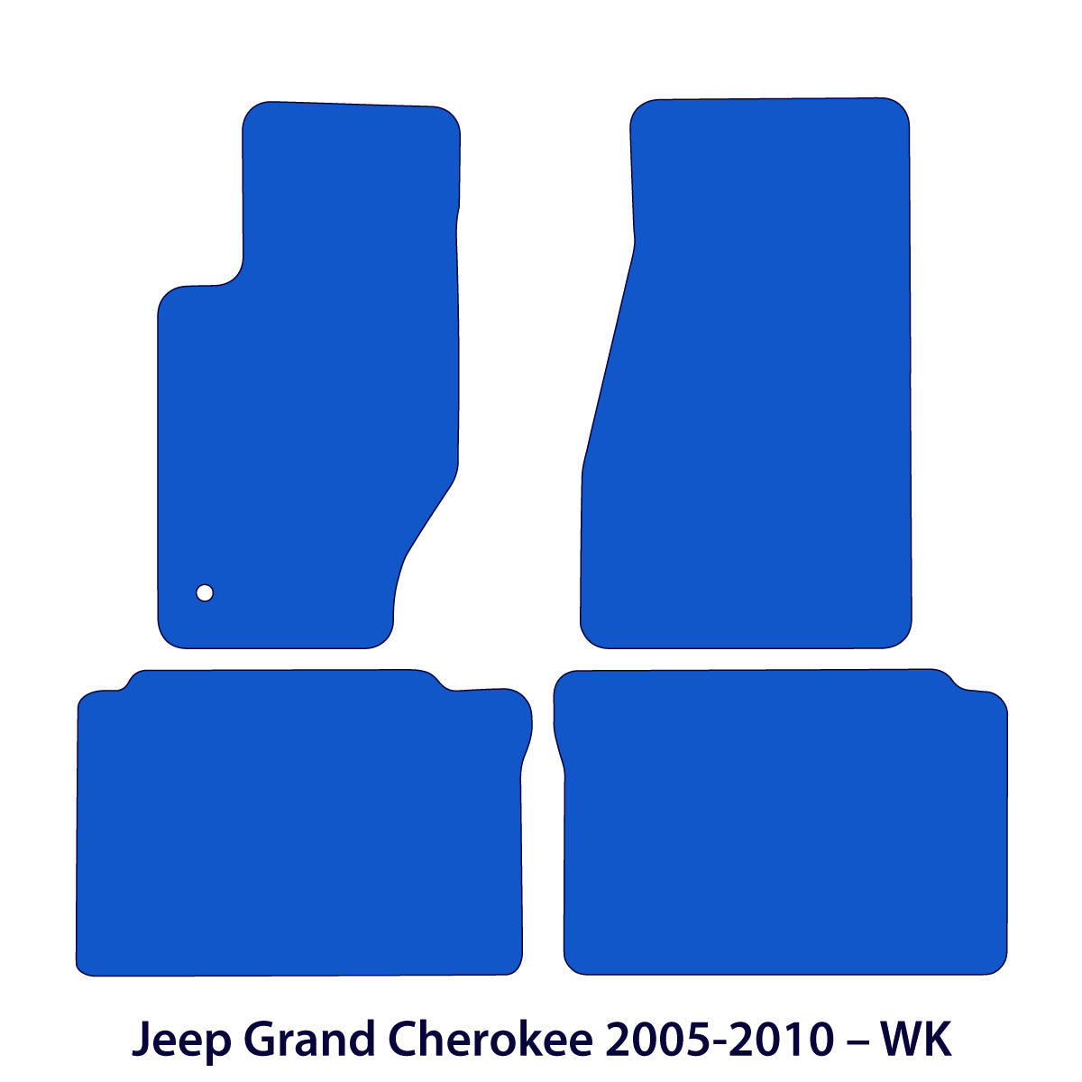 Jeep Grand Cherokee Velour Floor Mats 2005-2010 – WK – Black