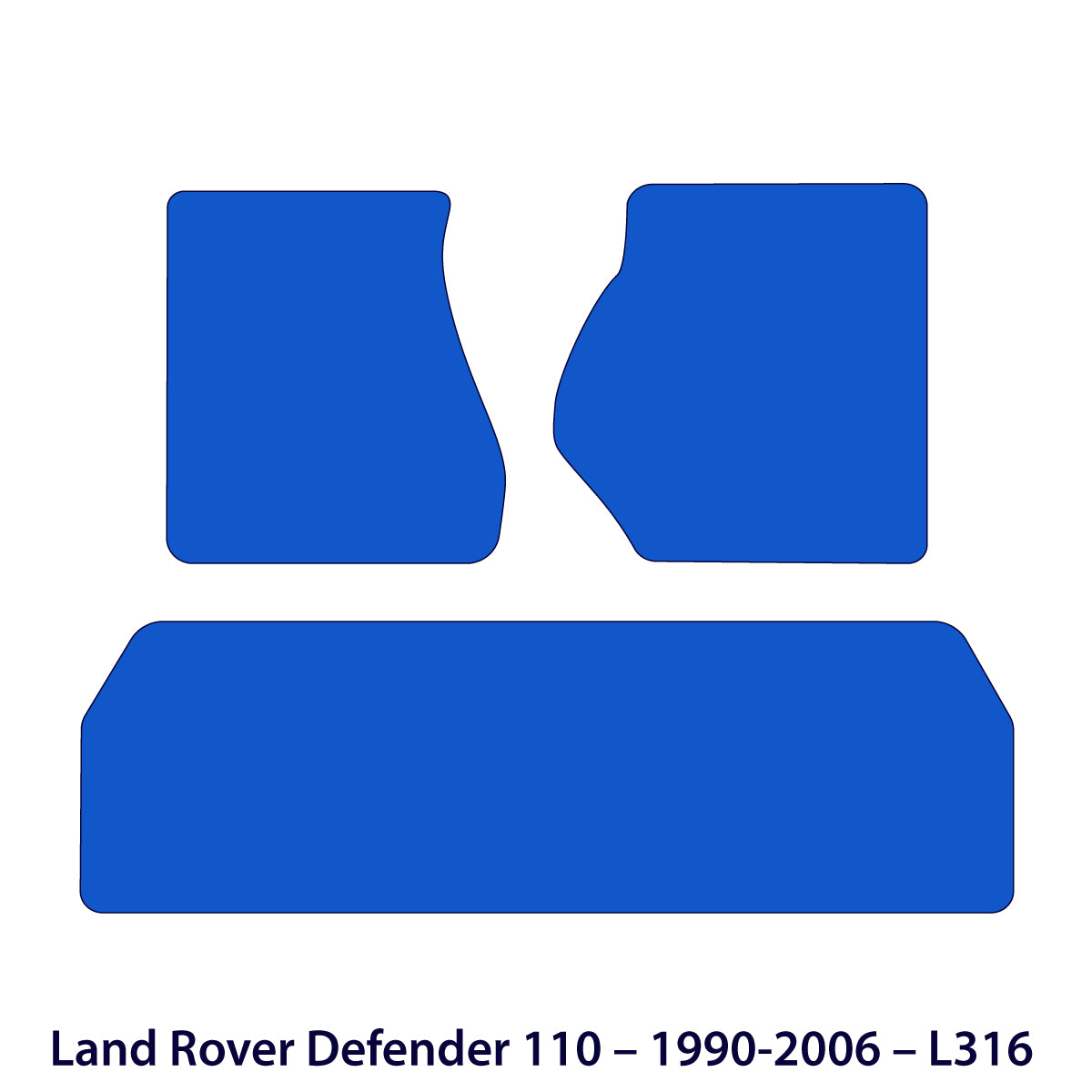 Land Rover Defender 110 Velour Floor Mats 1990-2006 – L316 – Black