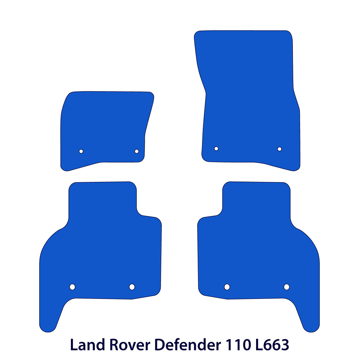 Land Rover Defender 110 Velour Floor Mats – L663 – Black