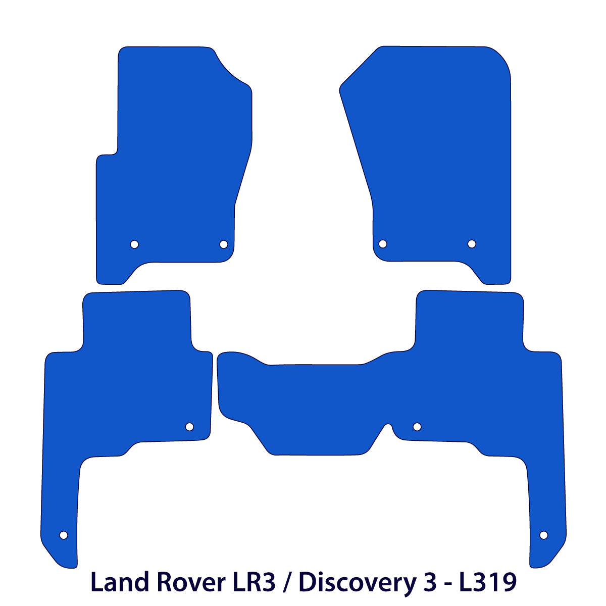 Land Rover LR3 / Discovery 3 Velour Floor Mats – L319 – Black