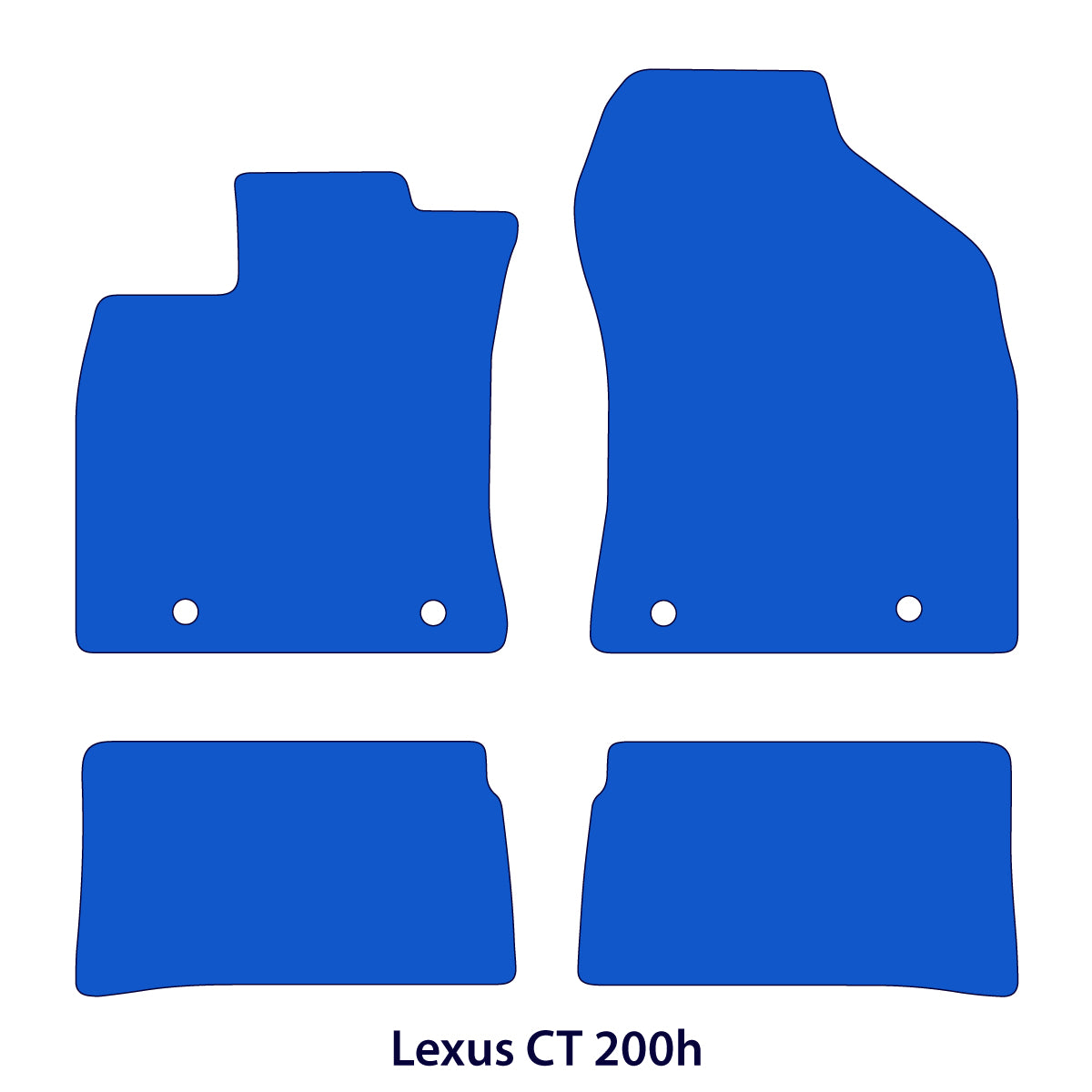 Lexus CT 200h Velour Floor Mats 2011-2025 – Black