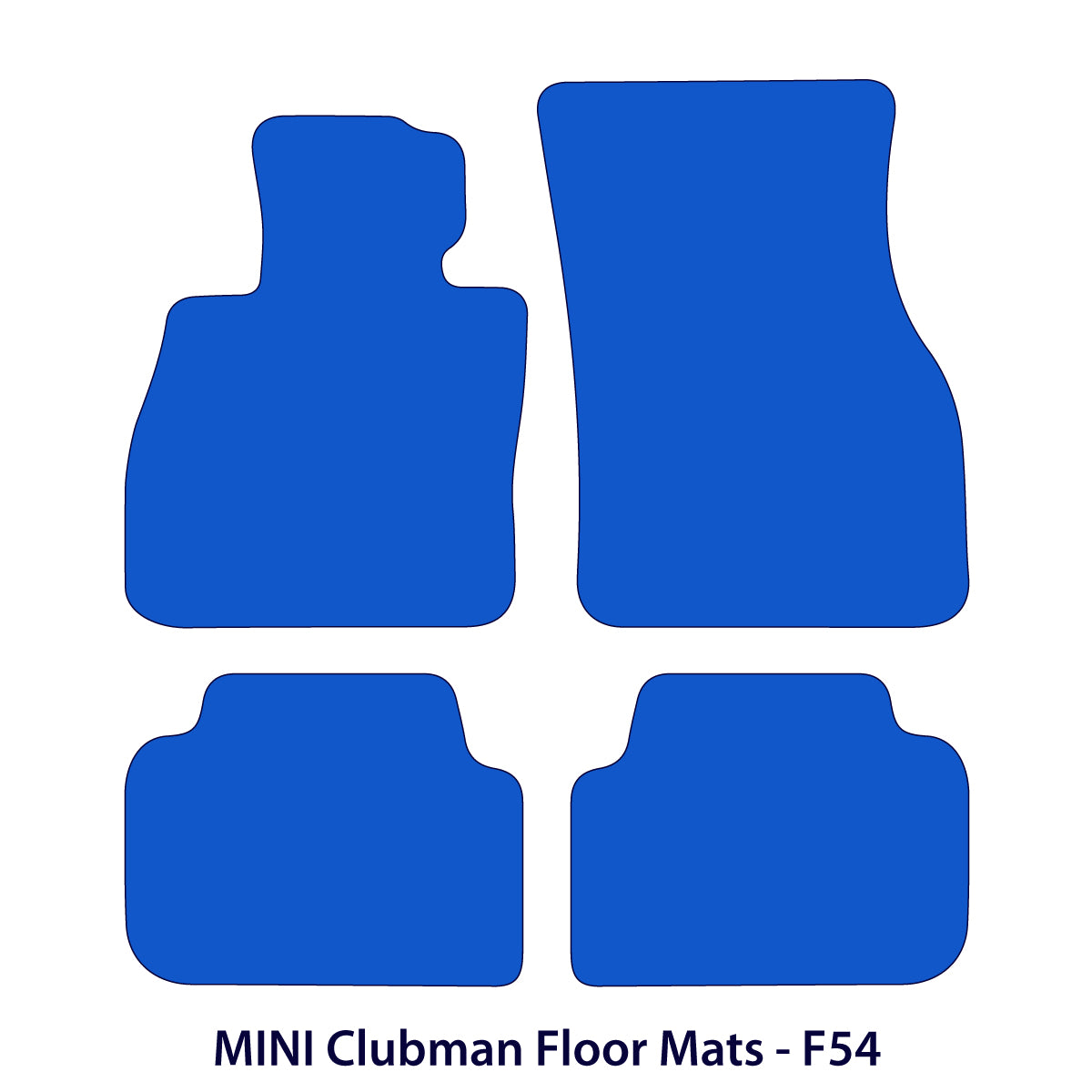 Mini Cooper Clubman Velour Floor Mats 2016–2024 – F54 – Flag Logo