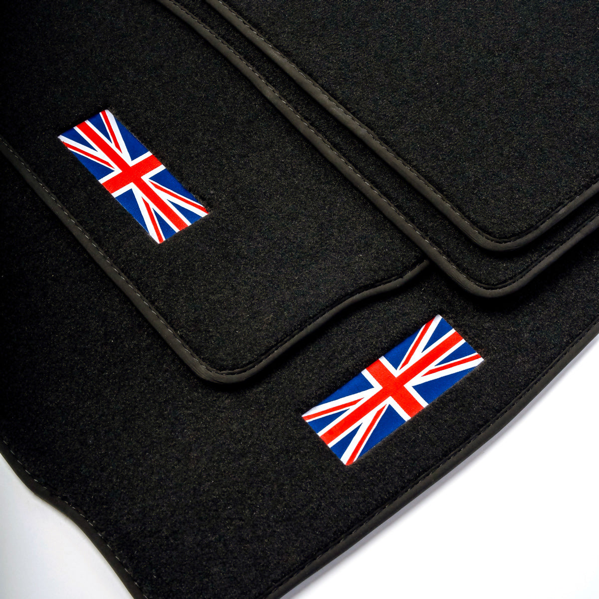 Mini Cooper Clubman, Coupe &amp; Roadster Velour Floor Mats 2007-2015 – R55, R58, R59 – Flag Logo
