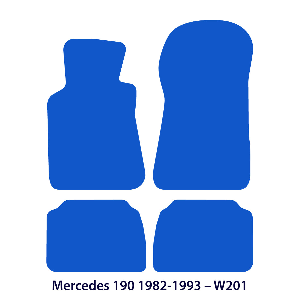 Mercedes 190 Velour Floor Mats 1982-1993 – W201 – Black