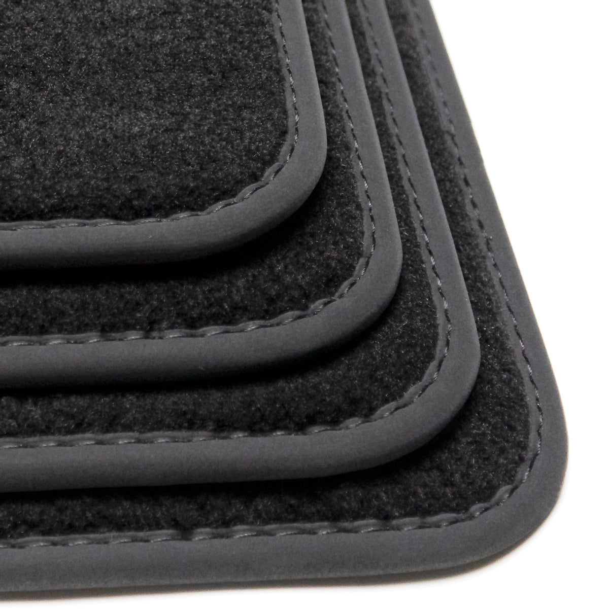 Black Floor Mats For 08-17 Mitsubishi Lancer - Front & Rear Black Floor Mats For 08-17 Mitsubishi Lancer - Front & Rear
