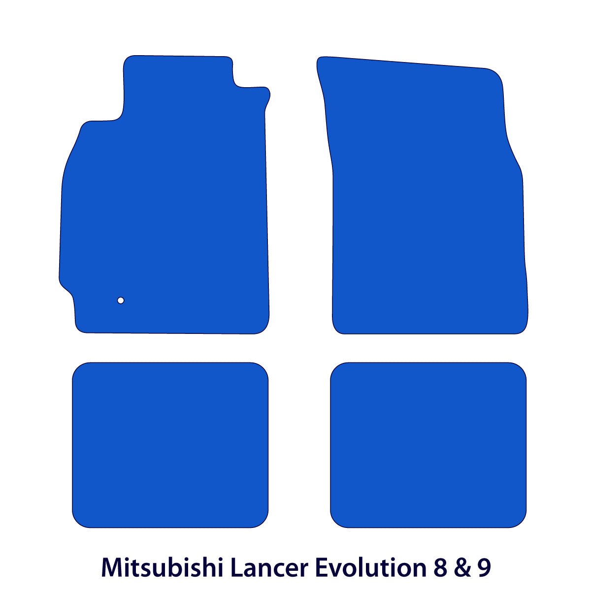Mitsubishi Lancer Evolution 8 & 9 Velour Floor Mats 2003-2006 – Red Edging