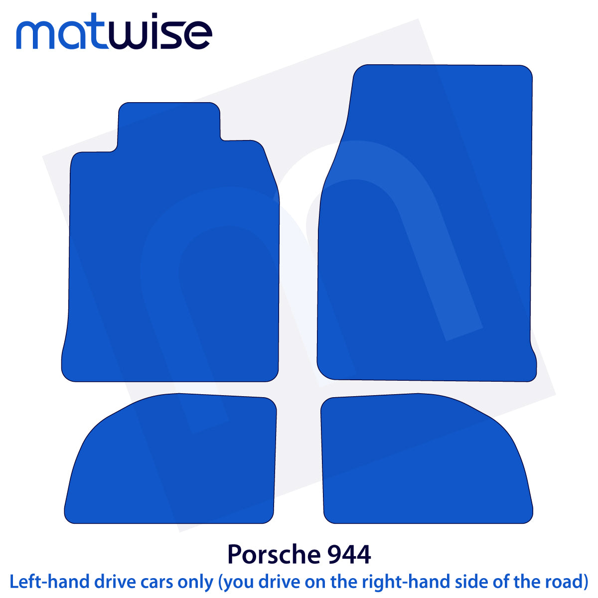 Porsche 944 Velour Floor Mats 1981-1991 – Black