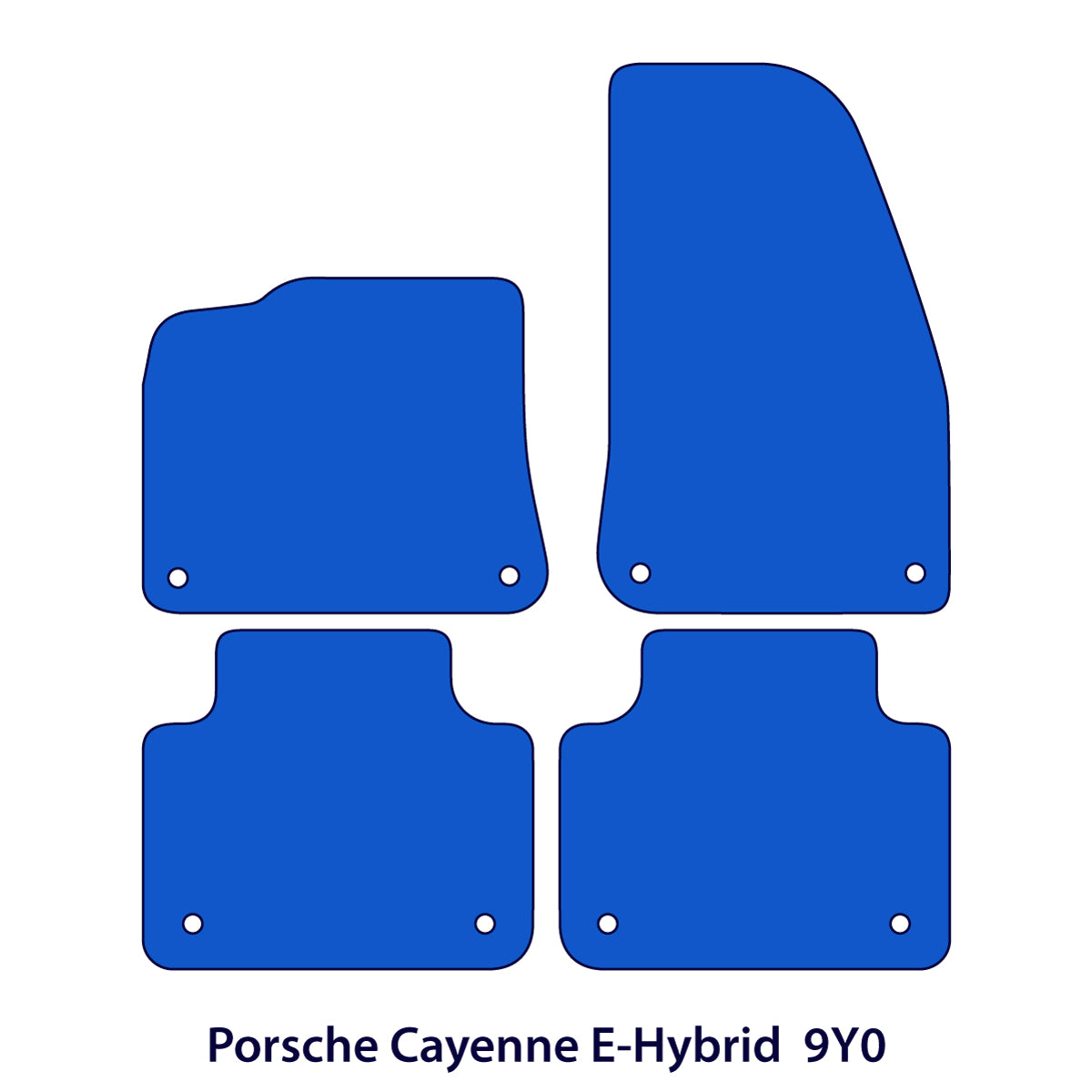 Porsche Cayenne Velour Floor Mats – E-Hybrid – 9Y0 & 9Y3 – Beige