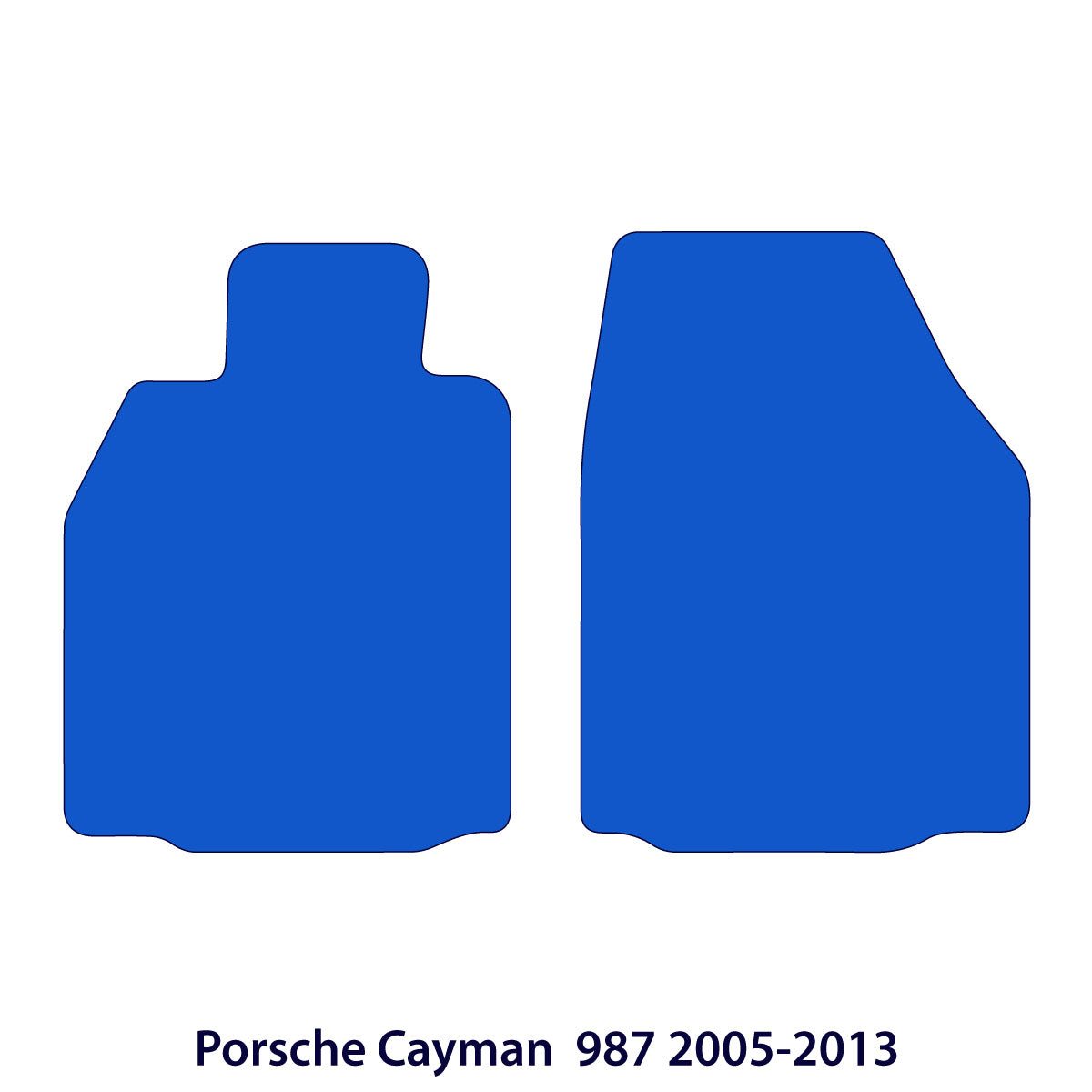 Porsche Cayman Velour Floor Mats 2005-2013 without Bose system – 987 – Black