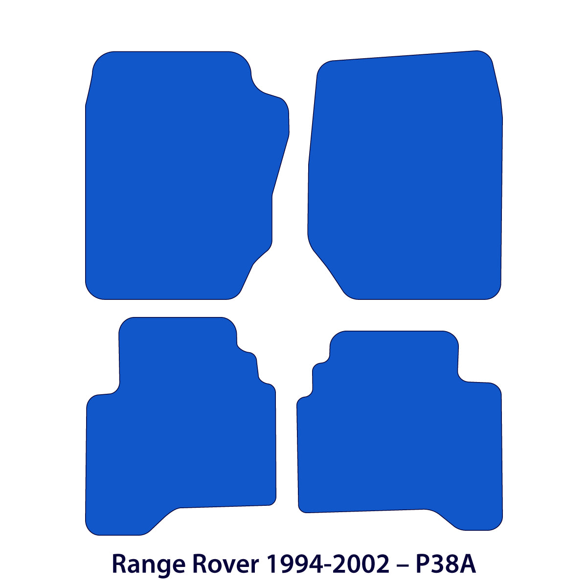 Range Rover Velour Floor Mats 1994-2002 – P38A – Black