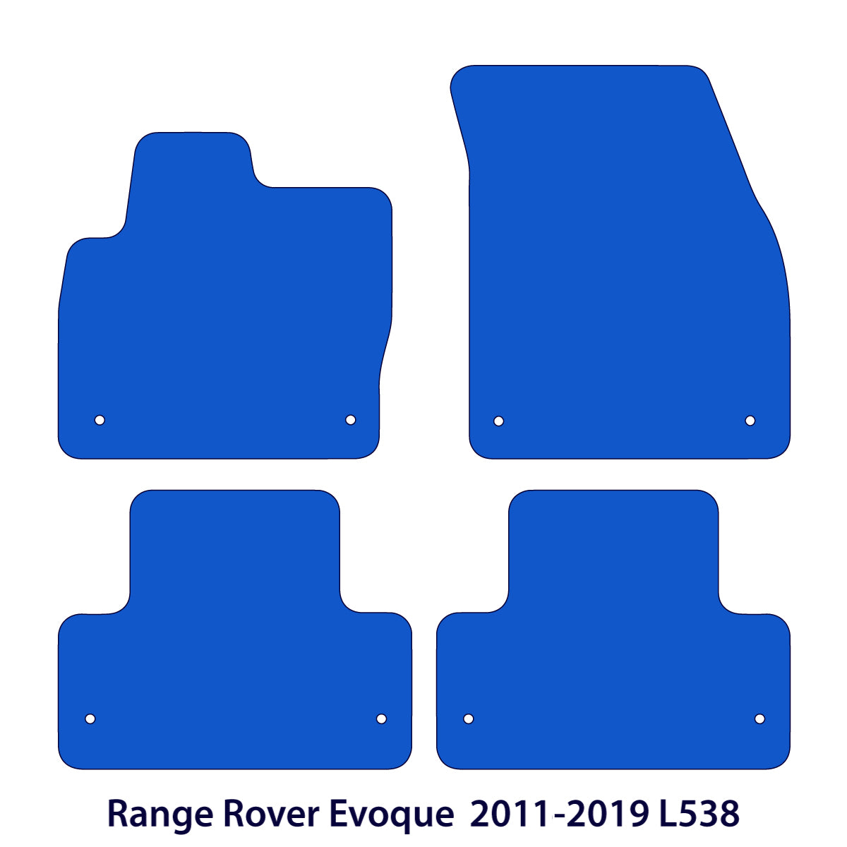 Range Rover Evoque Velour Floor Mats 2011-2019 – L538 – Black