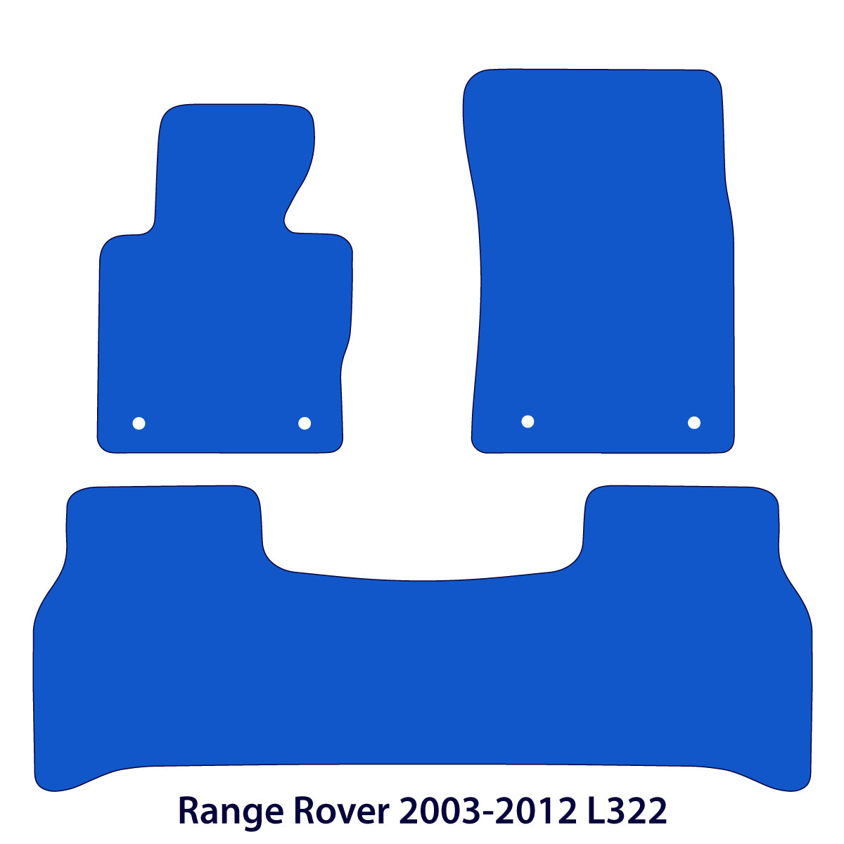 Range Rover Mat Color Range Rover Floor Mats - L322 - Black